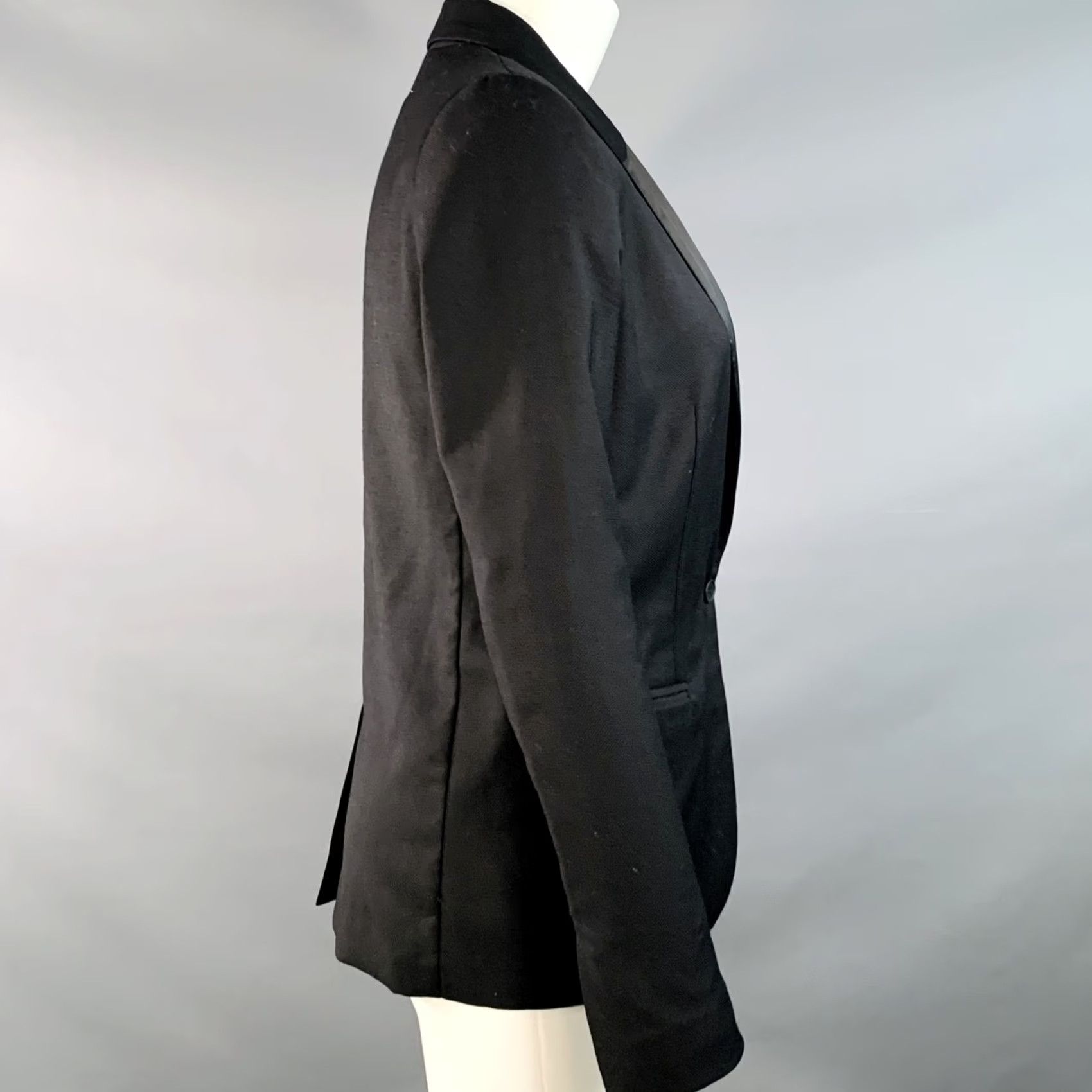 Vintage MM6 MAISON MARGIELA Black Wool Shawl Collar Jacket Blazer Size 2 Size XS / US 0-2 / IT 36-38 - 3 Thumbnail