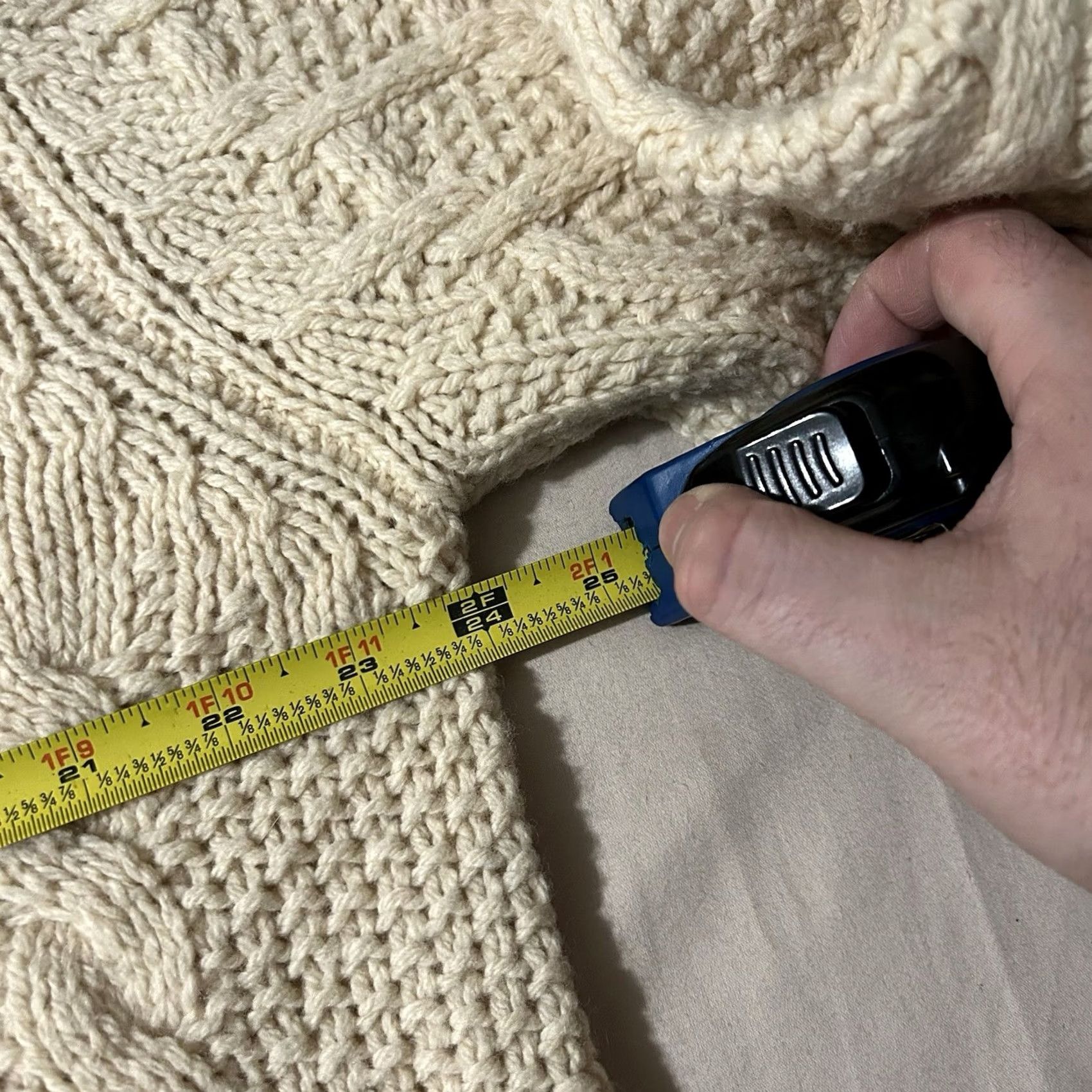 Vintage VINTAGE Sonoma Oversized Fisherman Cable-Knit Sweater L Men Cream 90s Pullover Large Size US L / EU 52-54 / 3 - 4 Thumbnail