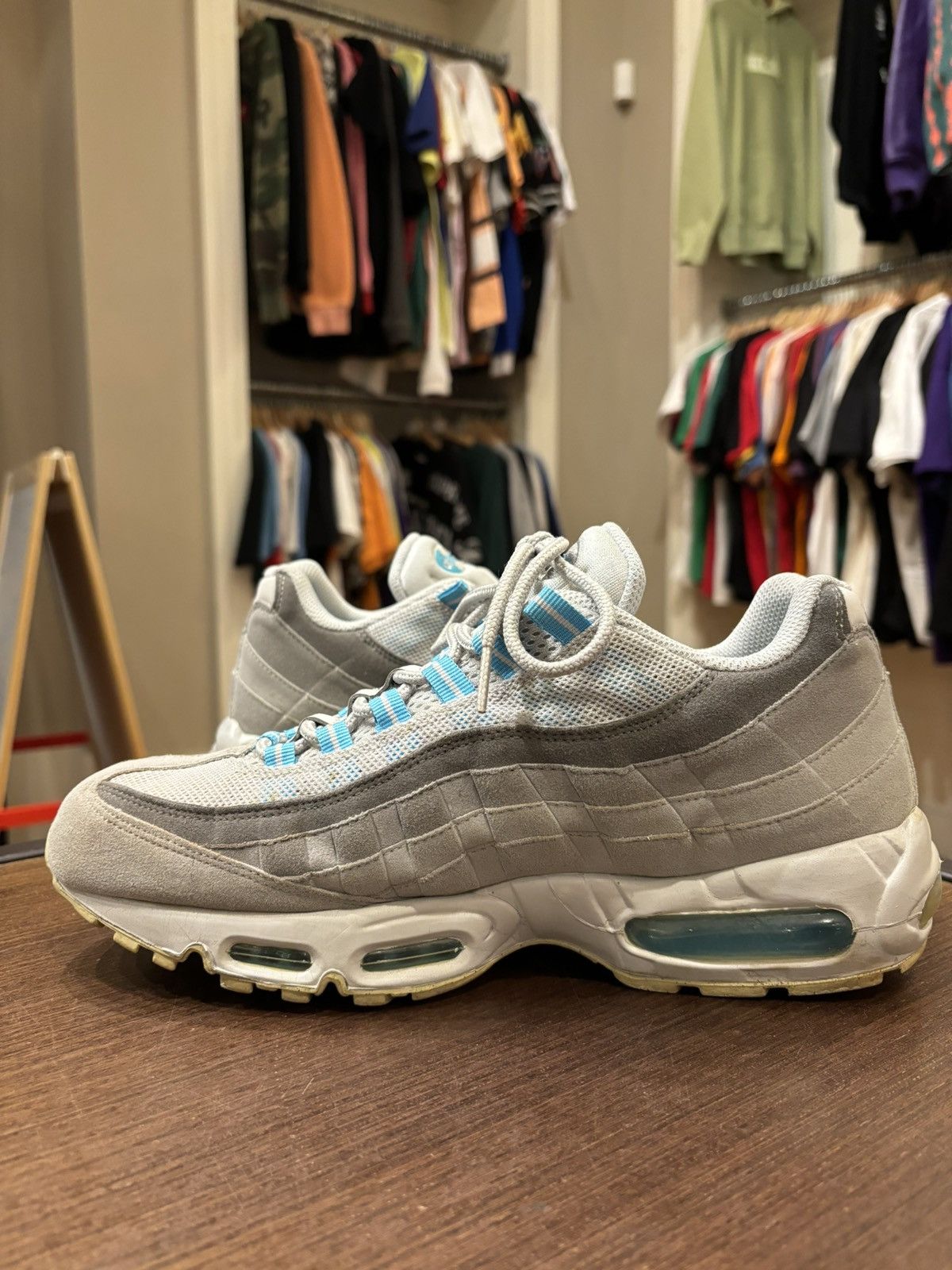 Nike Nike Air Max 95’ NeutralGrey Chlorine Blue Size US 10 / EU 43 - 2 Preview
