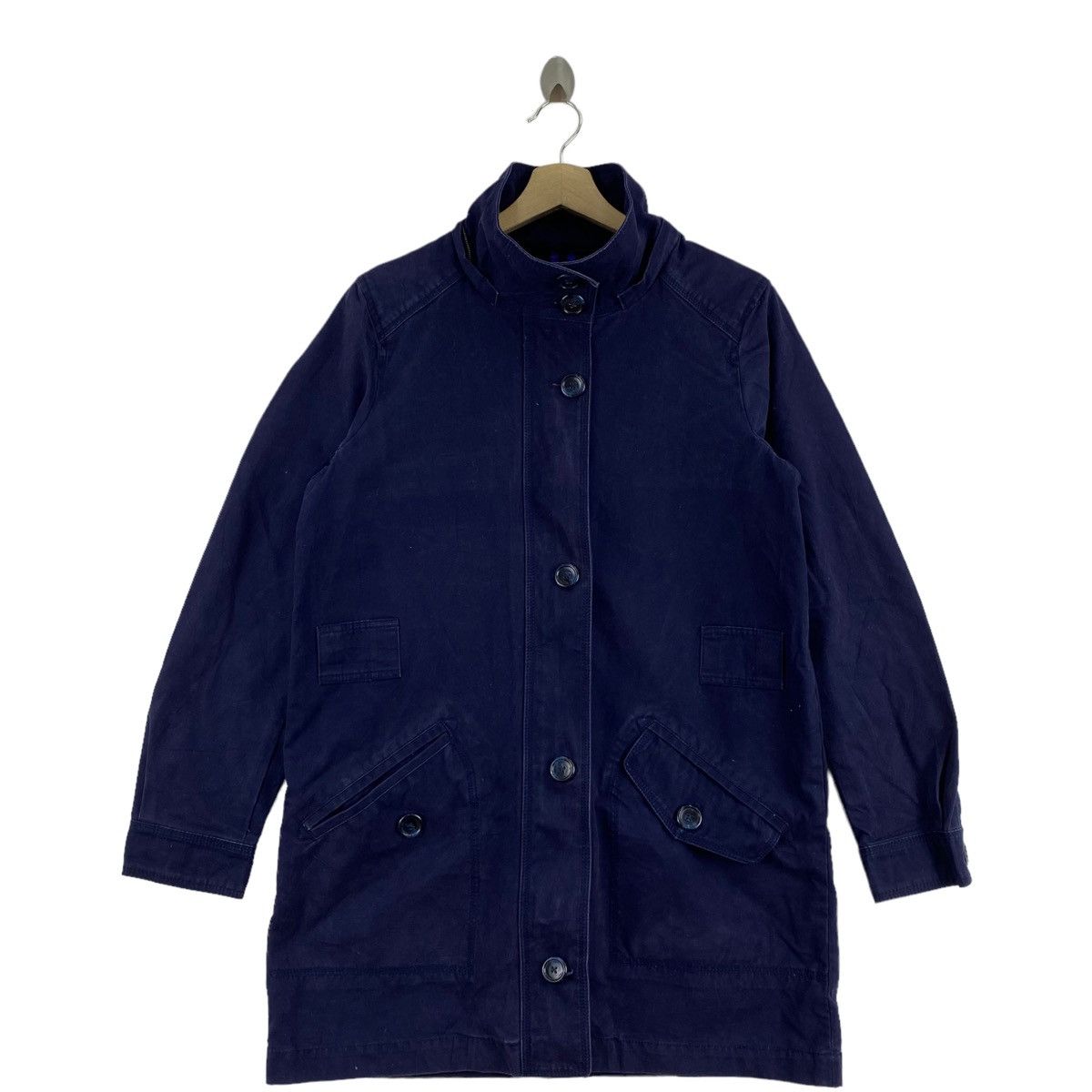 Gap Vintage GAP Button Up Overcoat Navy Denim Jeans Coat Size US M / EU 48-50 / 2 - 1 Thumbnail