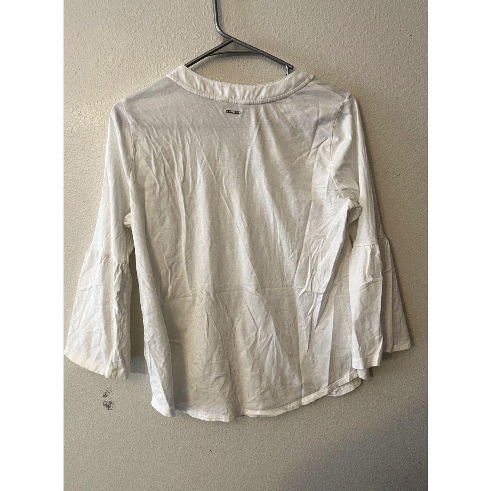 Nautica Nautica Blouse Solid White Tassel Pullover Long Sleeve Women’s Medium M Size M / US 6-8 / IT 42-44 - 2 Thumbnail