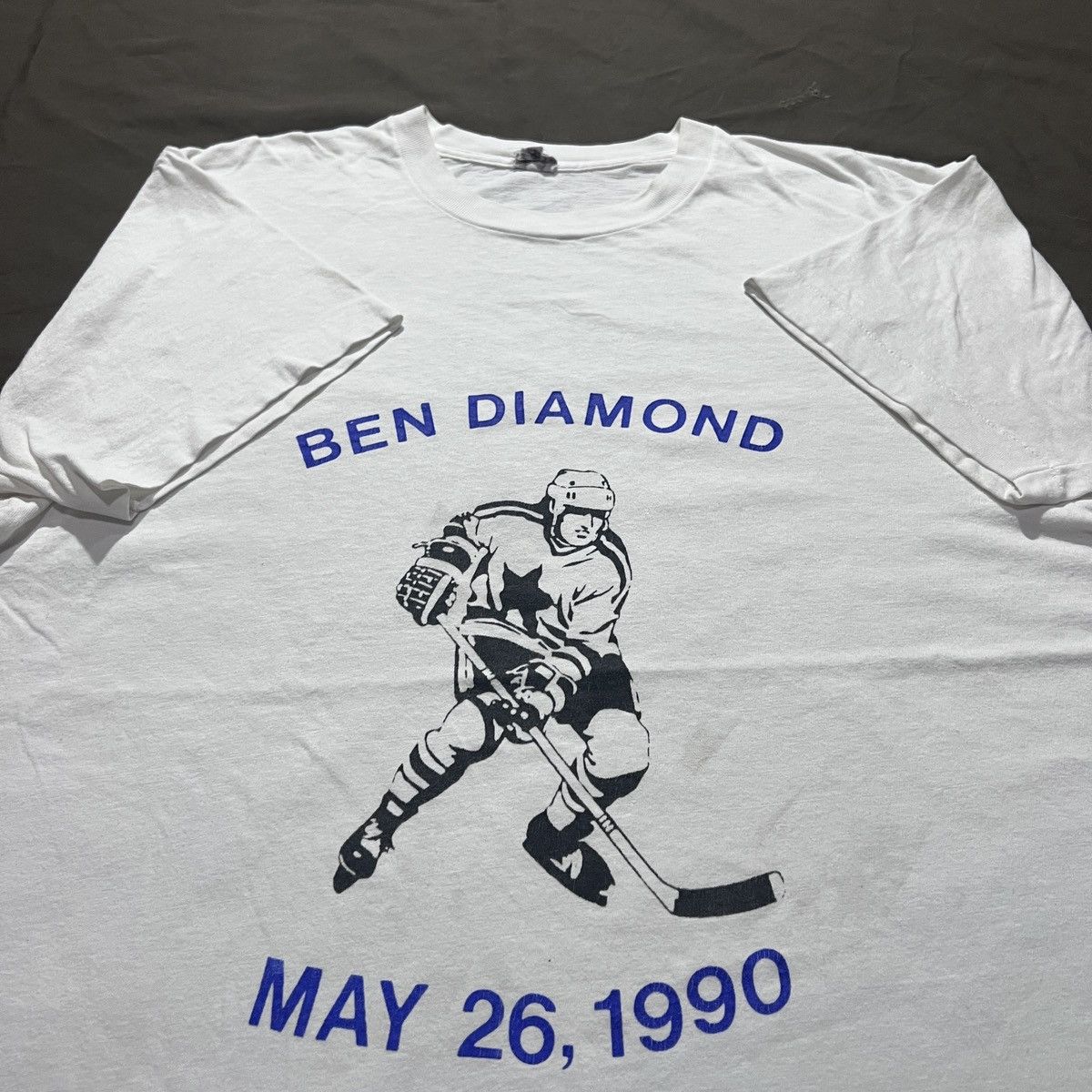 NHL Vintage 90s NHL Hockey BEN DIAMOND Promo Tee Size US XL / EU 56 / 4 - 1 Thumbnail