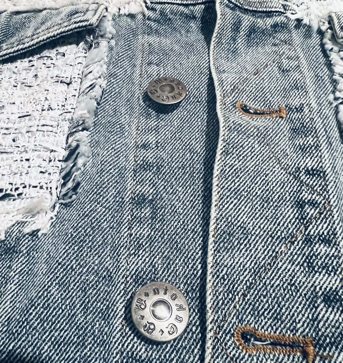 Steve Madden BB Dakota by Steve Madden Denim Tweed Trucker Jacket NWT Size US M / EU 48-50 / 2 - 4 Thumbnail