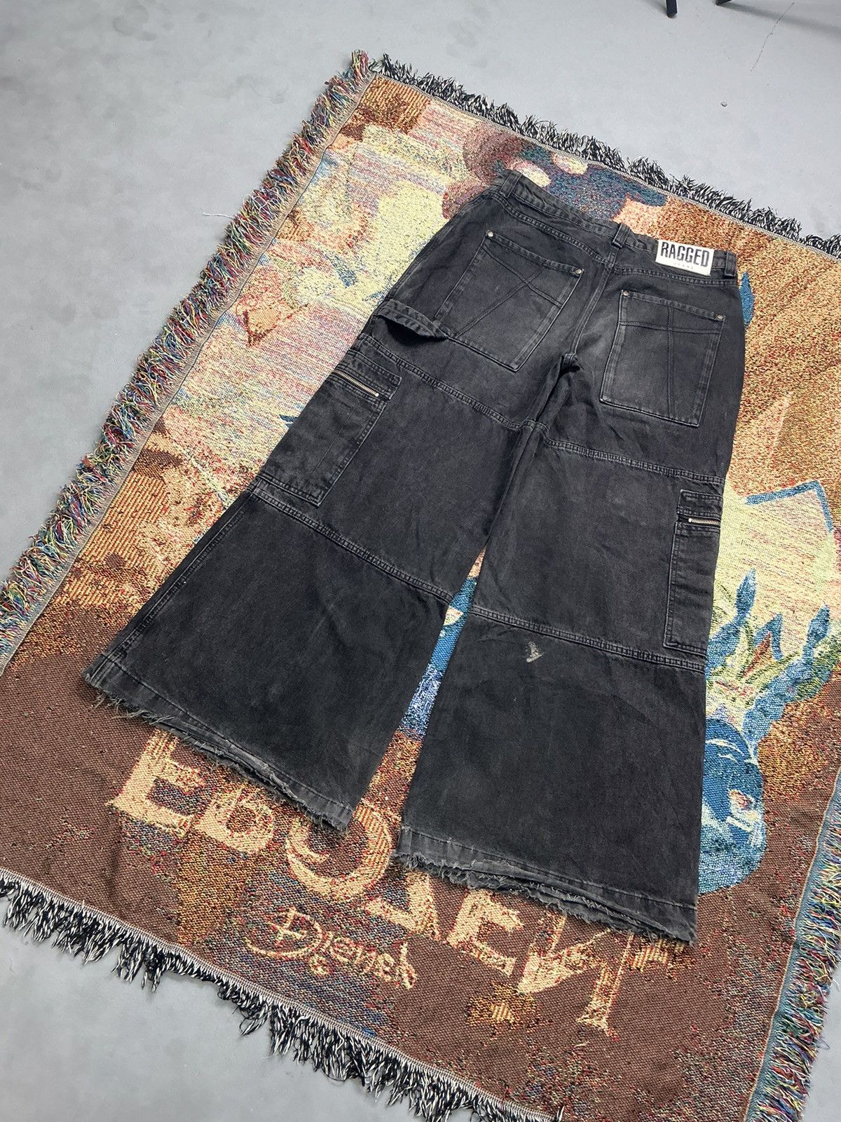 Other Vintage raggad big pocket zipper flared denim Size US 36 / EU 52 - 15 Thumbnail