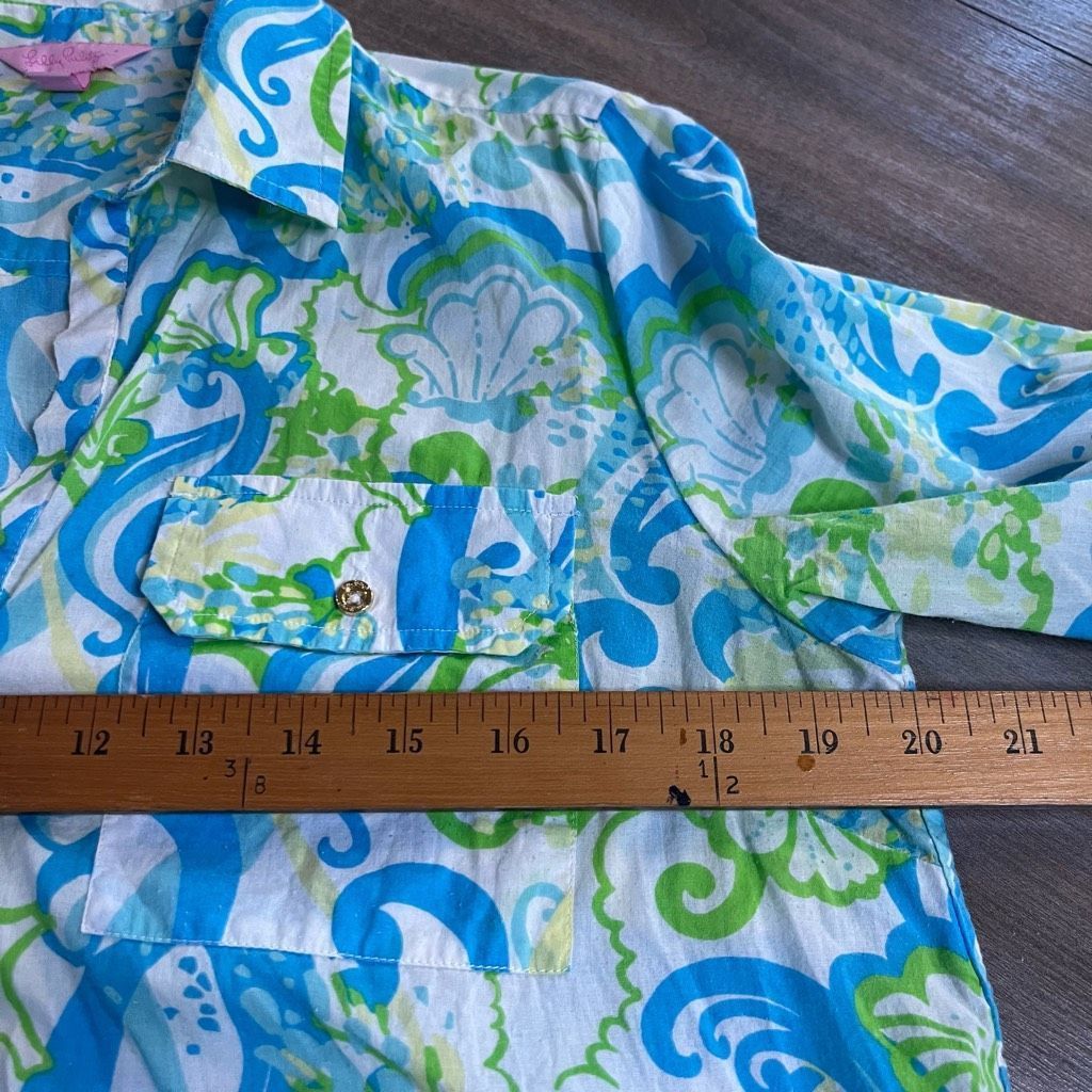 Lilly Pulitzer Lilly Pulitzer Blue Pattern Dress Women Medium Bin L-47 Size M / US 6-8 / IT 42-44 - 4 Thumbnail