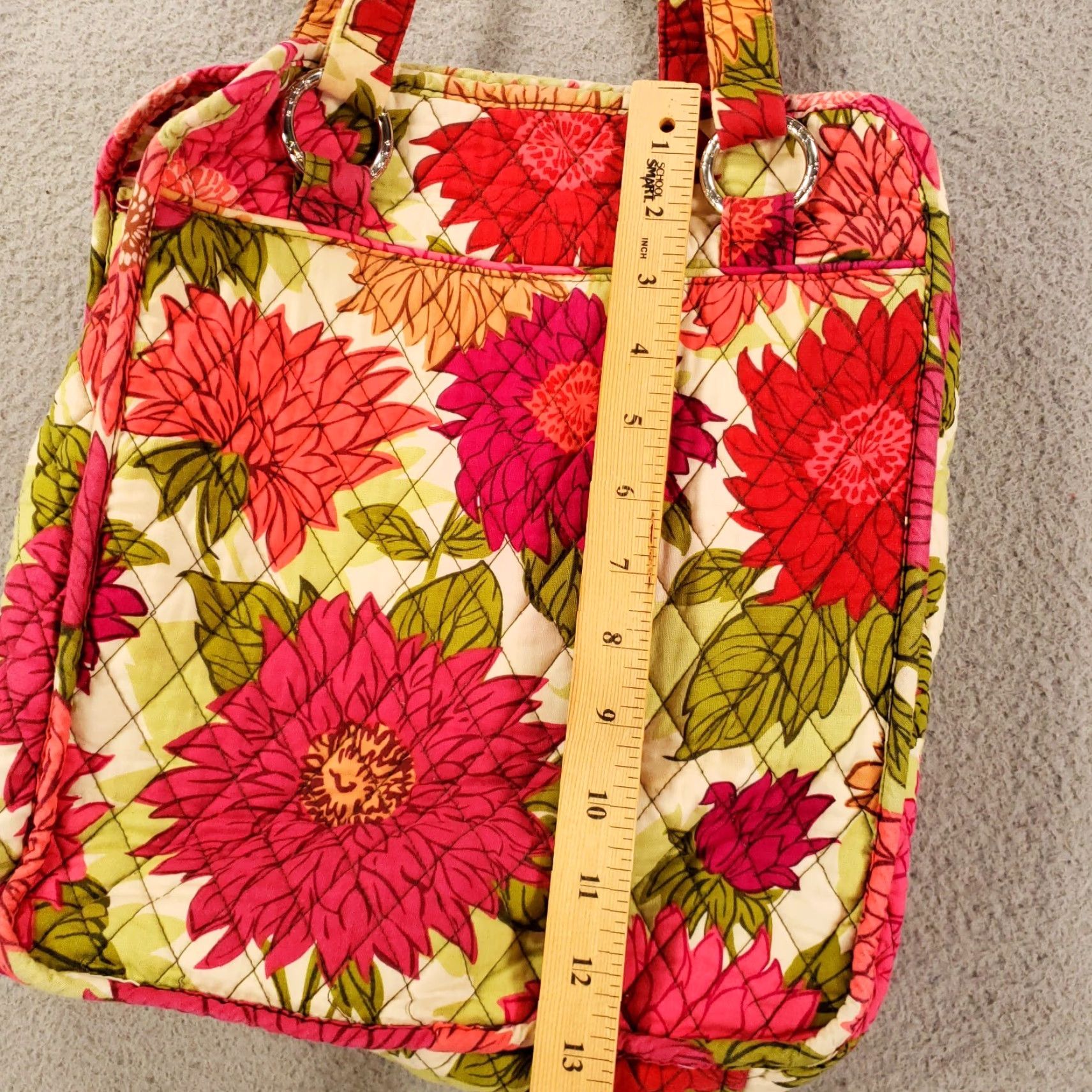 Vera Bradley Vera Bradley Purse Womens Handbag Cosmetic Travel Bag Multicolor Floral Quilted Top Handle Bag Medium Size ONE SIZE - 2 Thumbnail