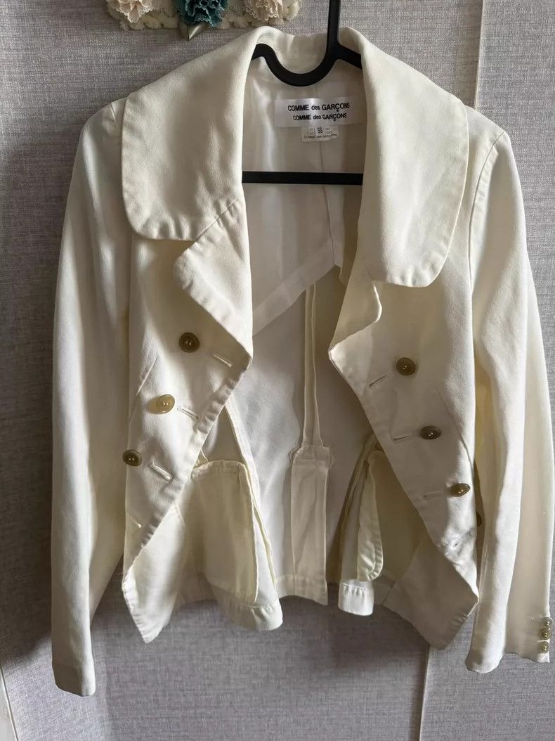 Comme des Garcons Comme Des Garcons Breasted Trim Suit Jacket Top Swallowtai Size XS / US 0-2 / IT 36-38 - 1 Thumbnail