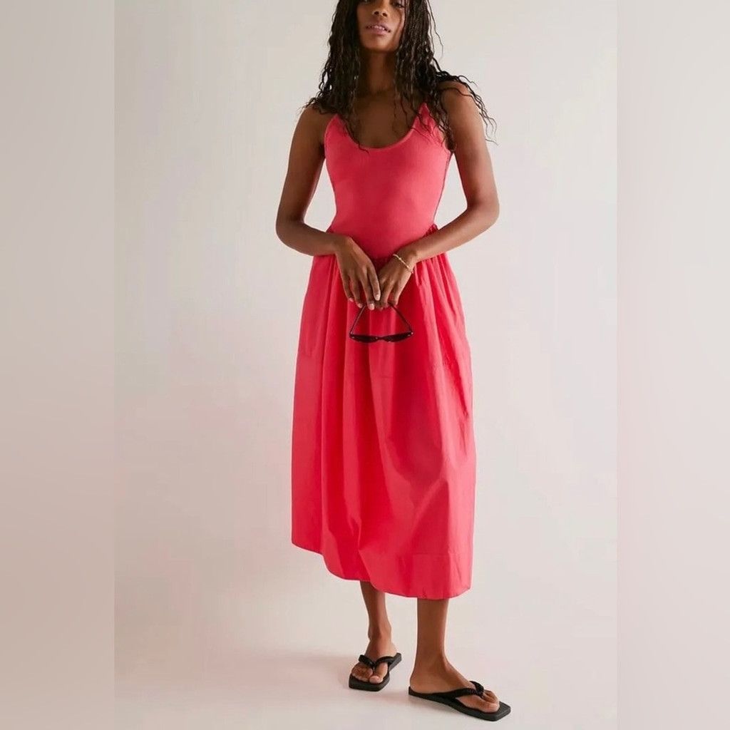 Free People Free People Dylan Midi Dress Size L. B18 Size L / US 10 / IT 46 - 1 Thumbnail