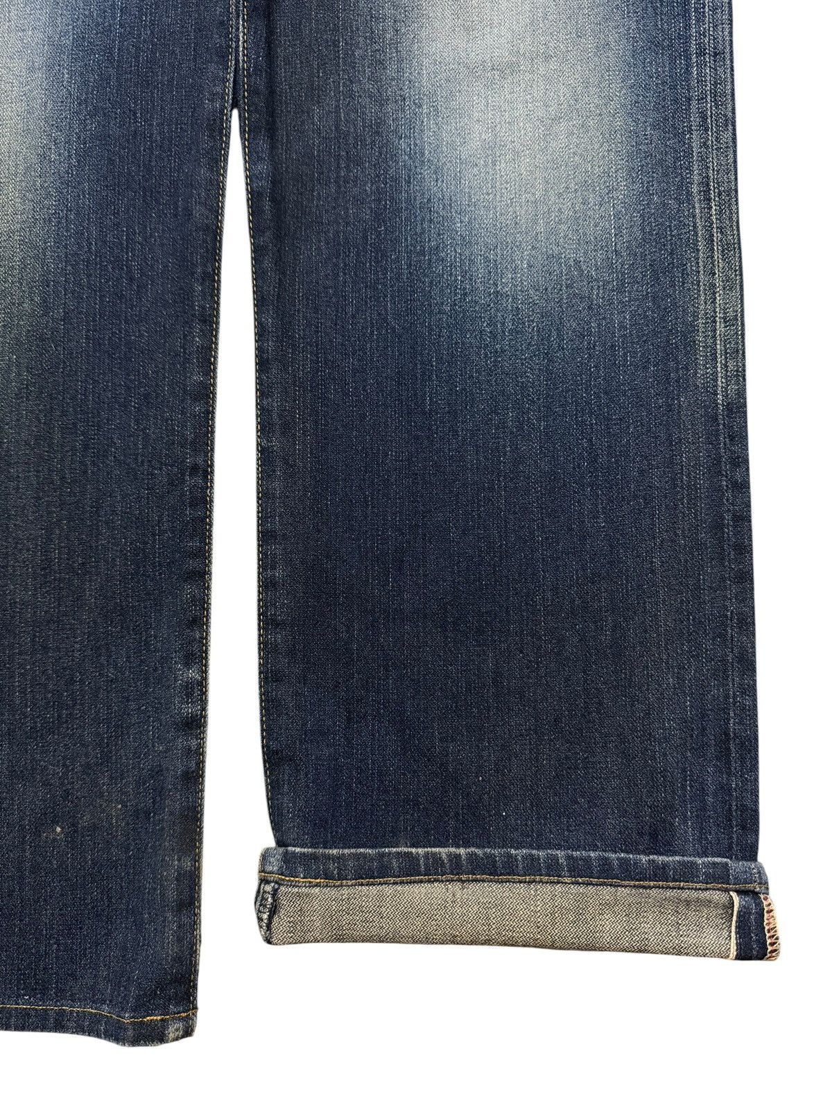 Sugar Cane Vintage 90s Japanese Half Selvedge Blue Faded Wide Leg Loose Size US 34 / EU 50 - 6 Thumbnail