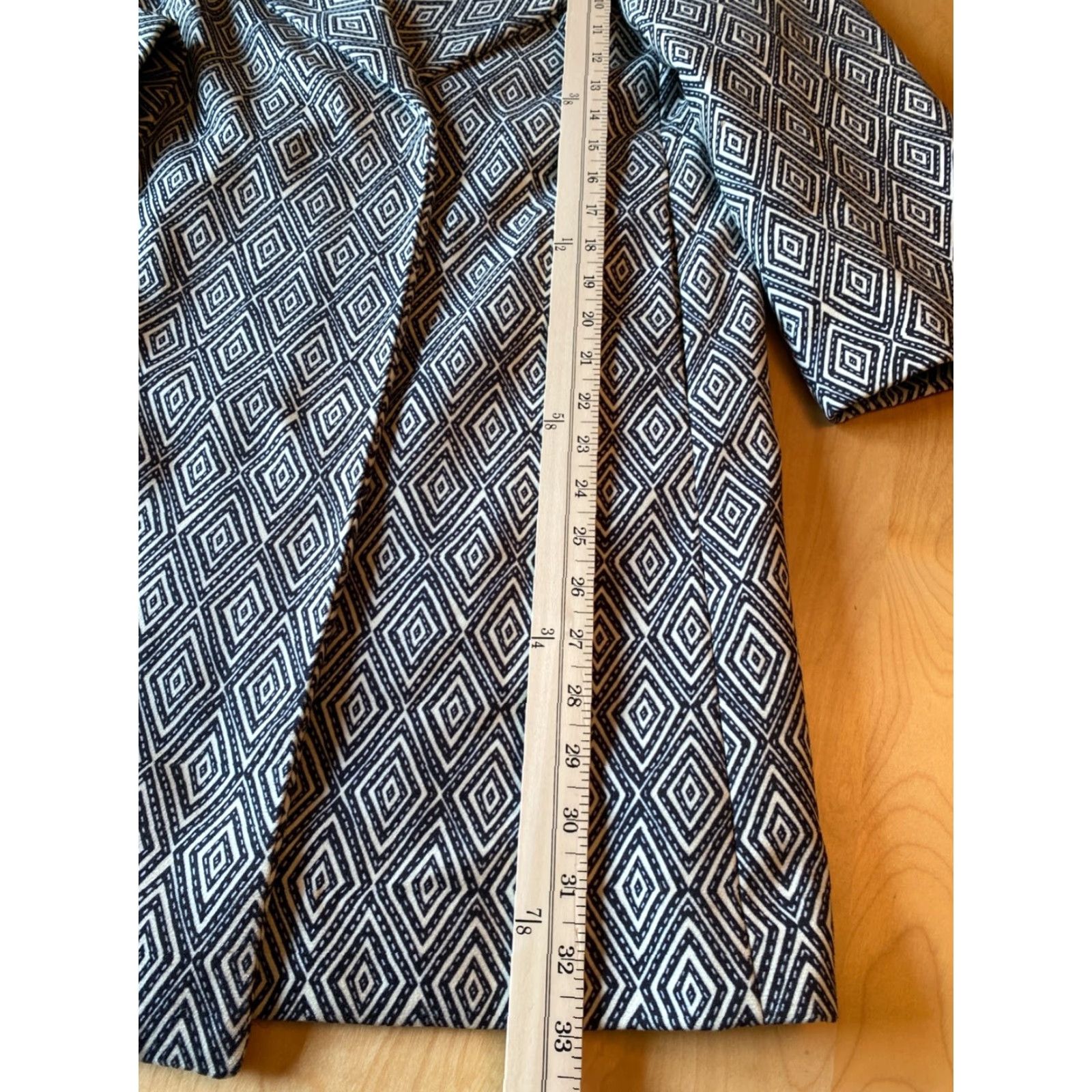 VINTAGE H & M JACKET OVERCOAT WOMENS SZ 8 BLACK WHITE DIAMOND 