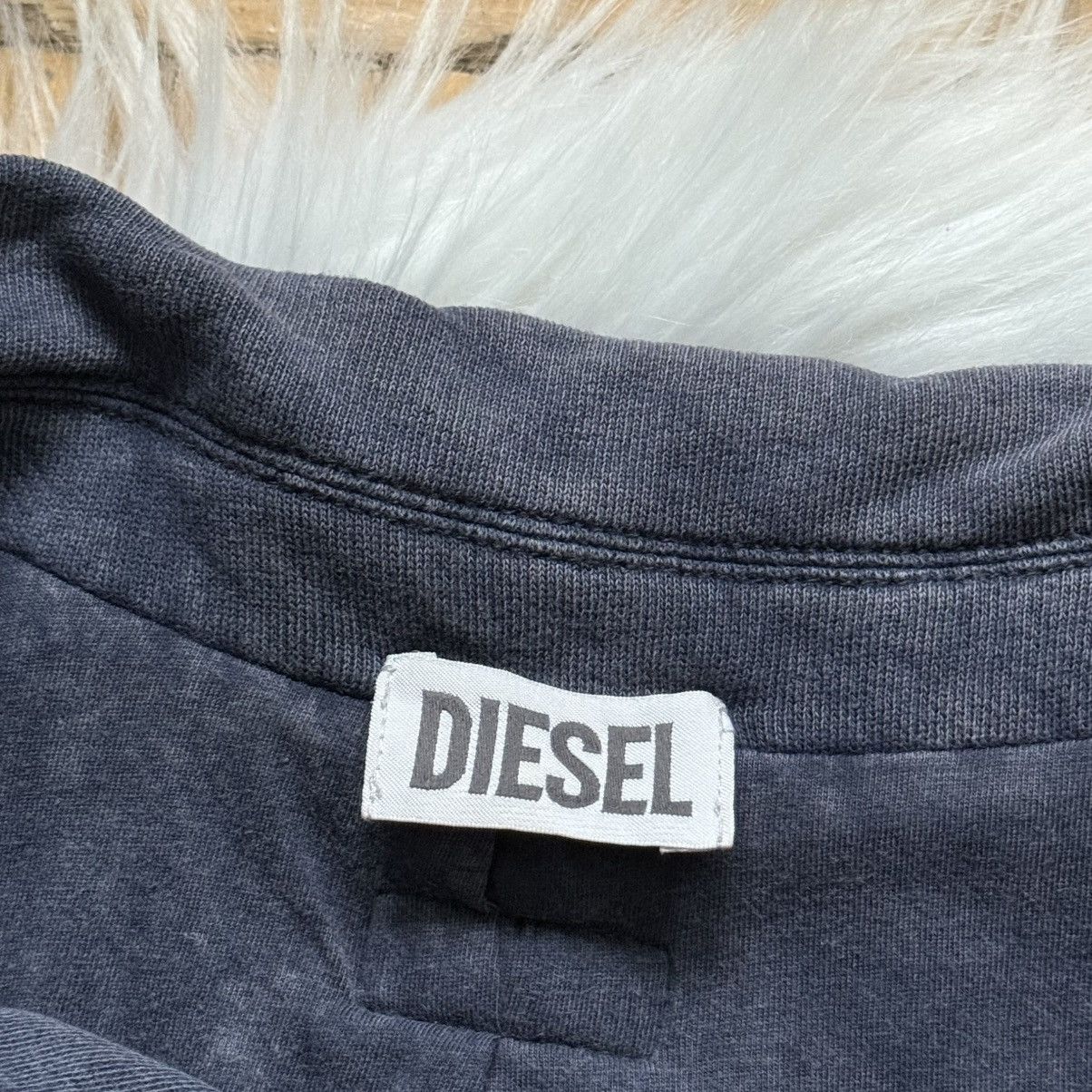 Diesel 📌 Vintage Diesel Y2K Avant-Garde Faded Grey Cardigan Size S / US 4 / IT 40 - 7 Thumbnail