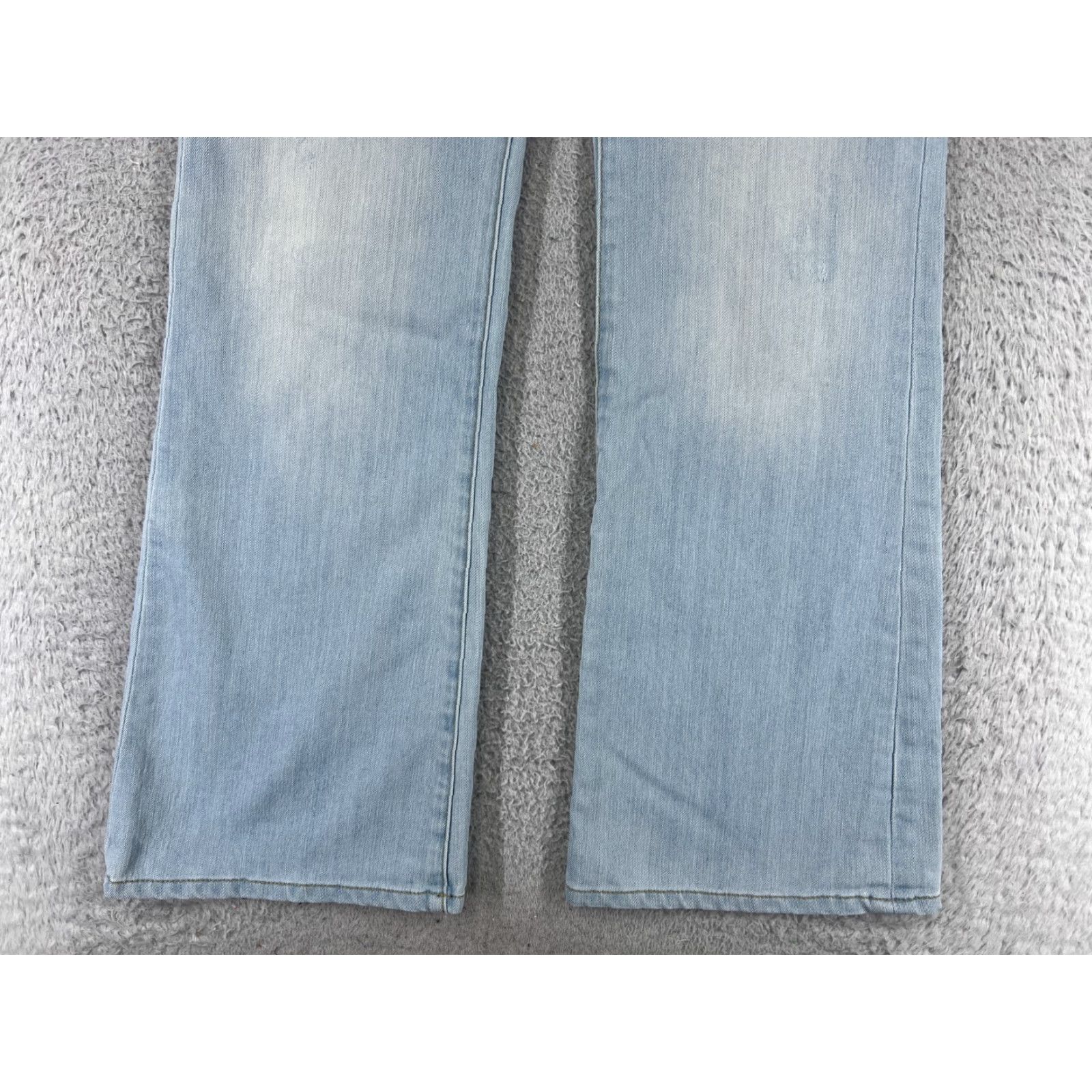 Vintage Seven7 Jeans Women 30 Blue Denim Boot Cut Light Wash Distressed 32x32 Size 30" / US 8 / IT 44 - 2 Thumbnail
