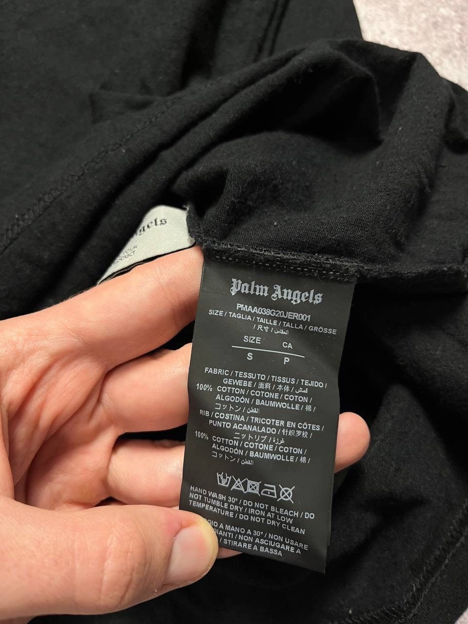 Palm Angels Palm Angels Sprayed Logo T-Shirt London Black/Blue Size US S / EU 44-46 / 1 - 10 Thumbnail
