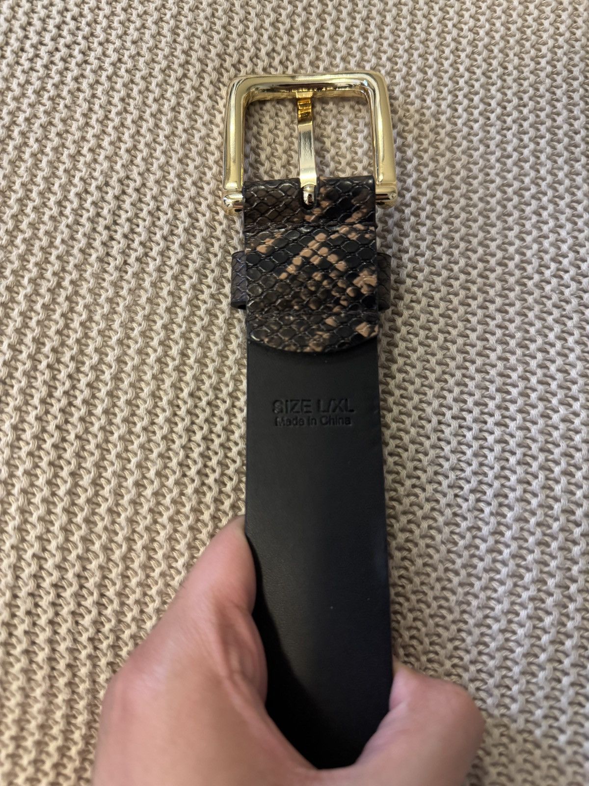 Mutimer Mutimer Snakeskin Belt in L/XL Size ONE SIZE - 5 Thumbnail