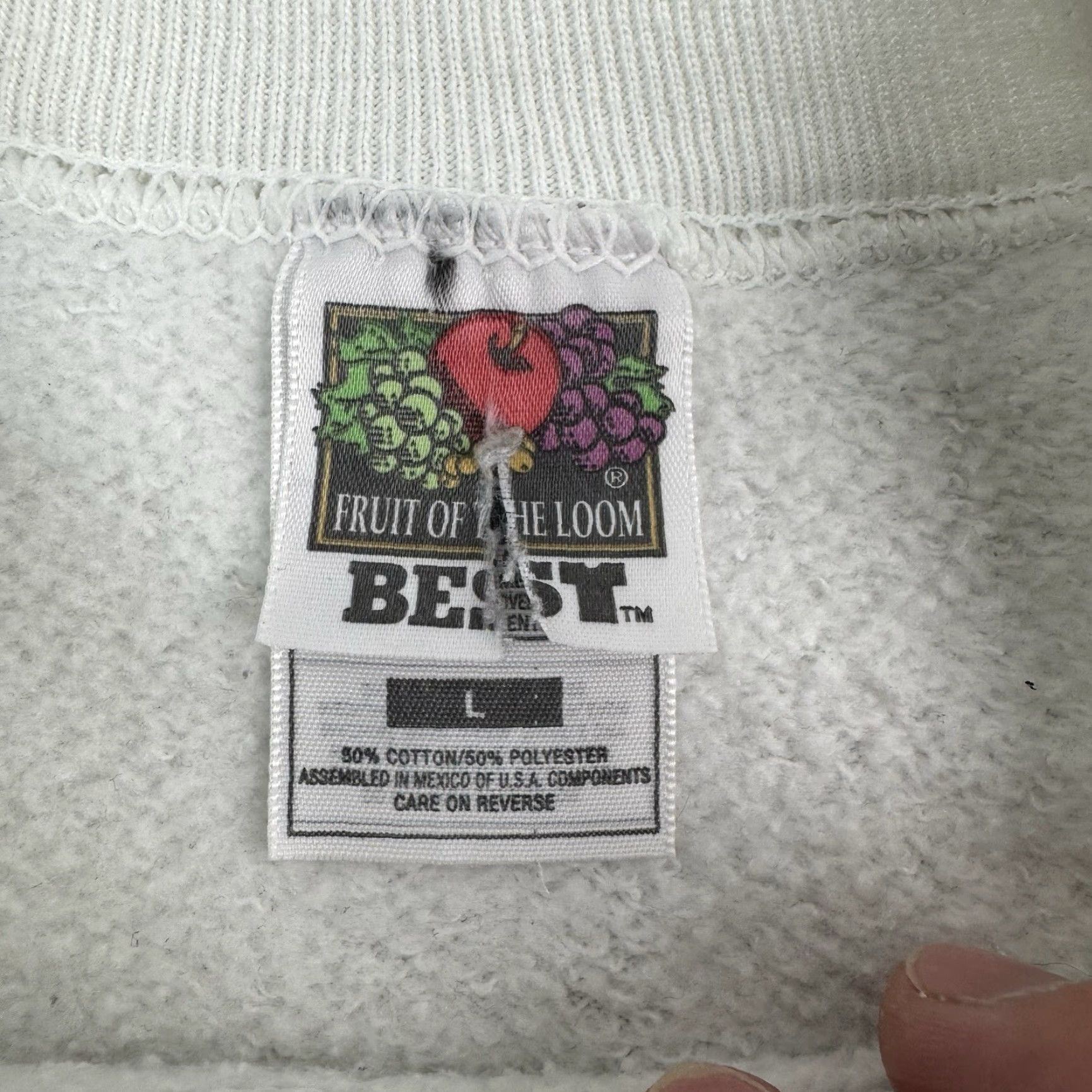 Fruit Of The Loom Vintage Desert Nature Sweatshirt Adult Large White Animals Southwestern 90s USA Size US L / EU 52-54 / 3 - 3 Thumbnail