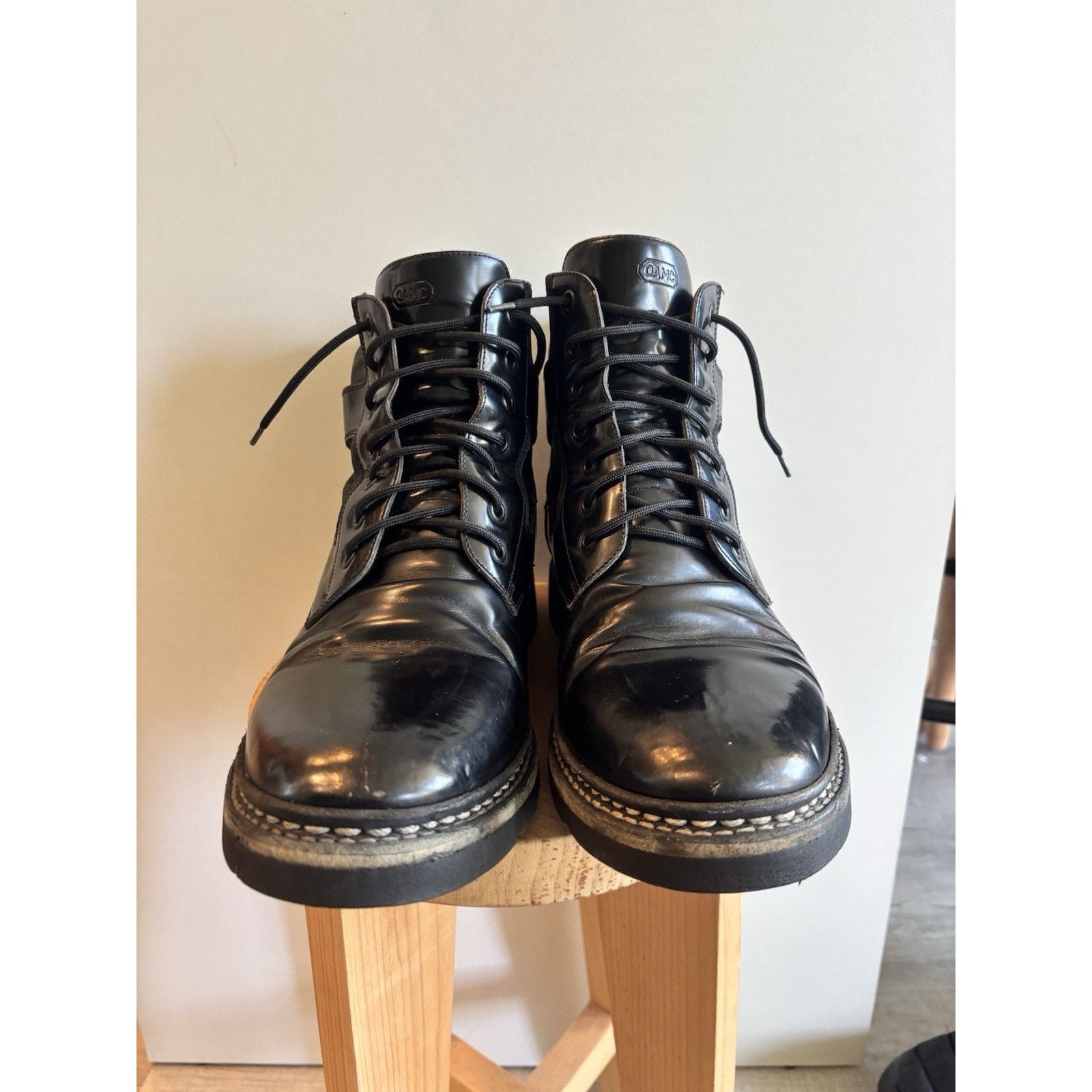 OAMC OAMC Over All Master Cloth Mara Chunky Leather Ankle Boot Size US 11 / EU 44 - 3 Thumbnail
