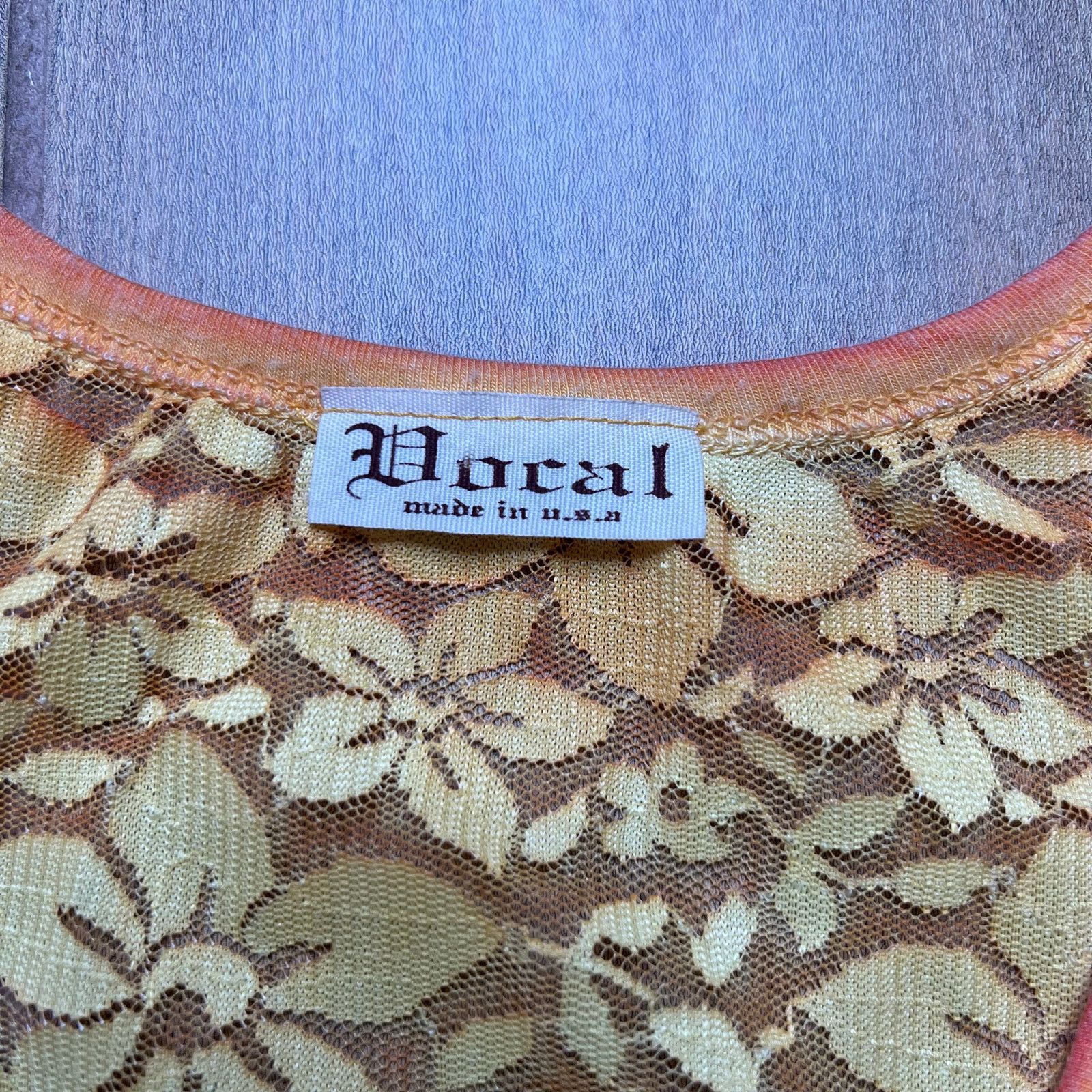 Vintage Vocal Y2K Floral Lace Tank Top Rhinestone Asym Hem Sz S Size S / US 4 / IT 40 - 11 Thumbnail