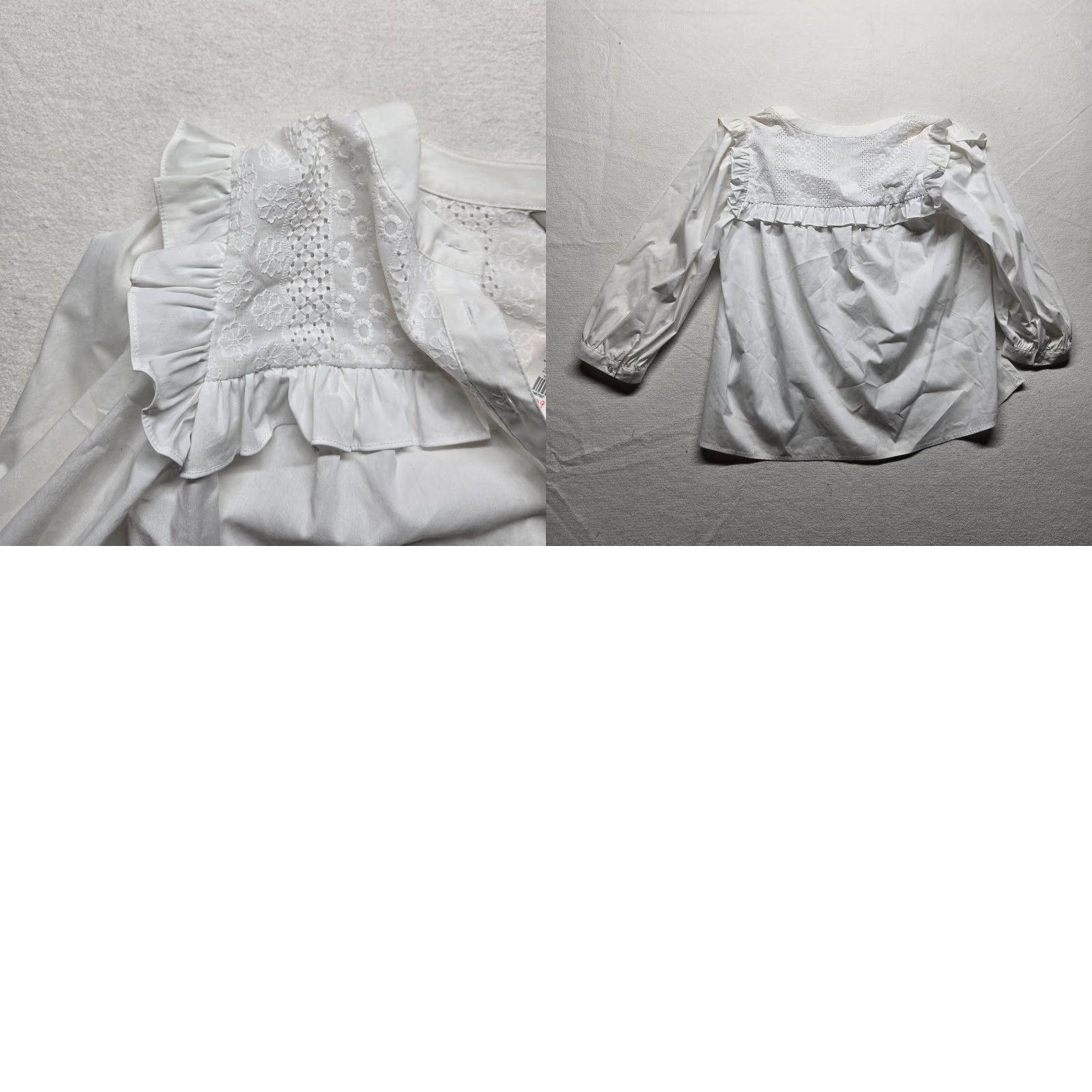 Vintage EST. 1946 Shirt Women S White Adult Small NEW Solid Flaps Shoulder Blouse Size S / US 4 / IT 40 - 8 Thumbnail