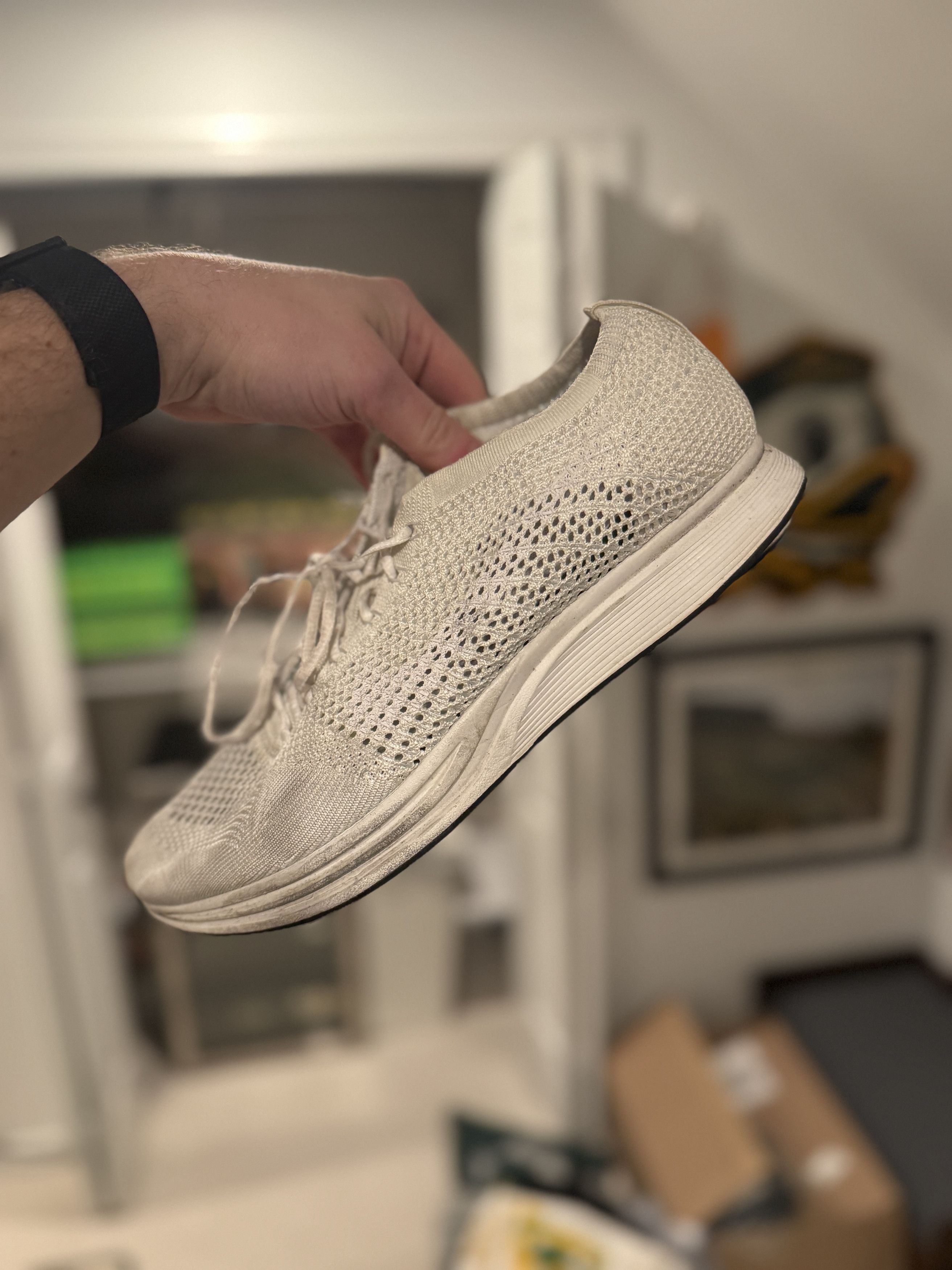 Nike Nike Flyknit Racer 'Goddess' in Triple White size 11.5 Size US 11.5 / EU 44-45 - 2 Thumbnail
