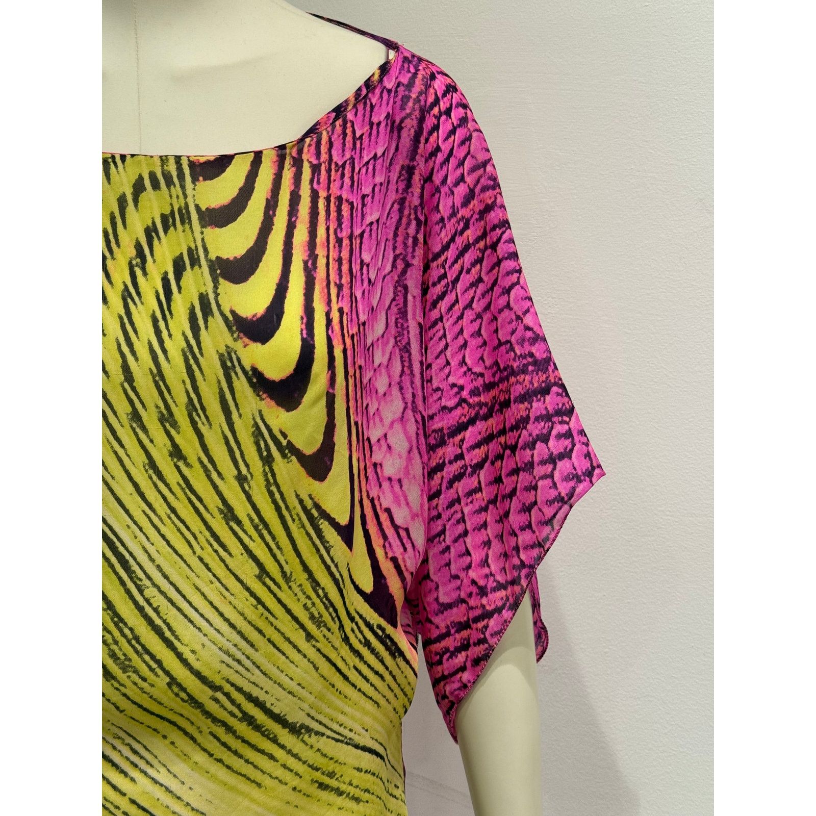 Roberto Cavalli S/S2001 Roberto Cavalli psychedelic illusion blouse dress Size S / US 4 / IT 40 - 4 Thumbnail