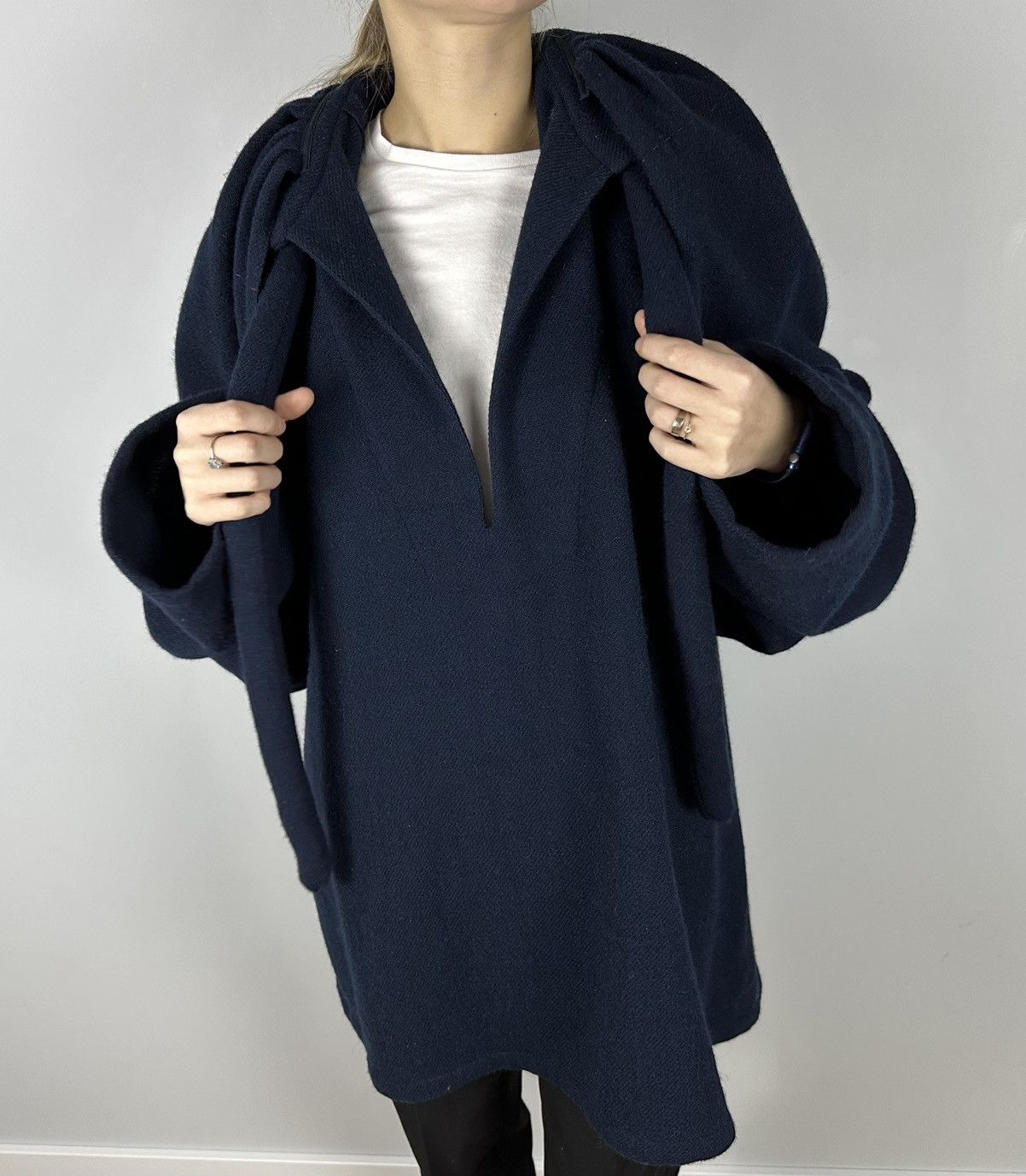 Maison Margiela Maison Margiela Knit Poncho Cape Check Design Wool OS Rare Size S / US 4 / IT 40 - 8 Thumbnail