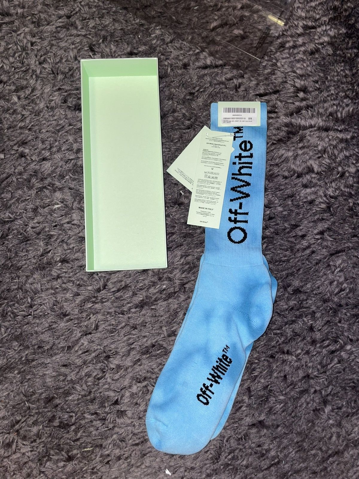 image of Off White Socks in Blue, Men's