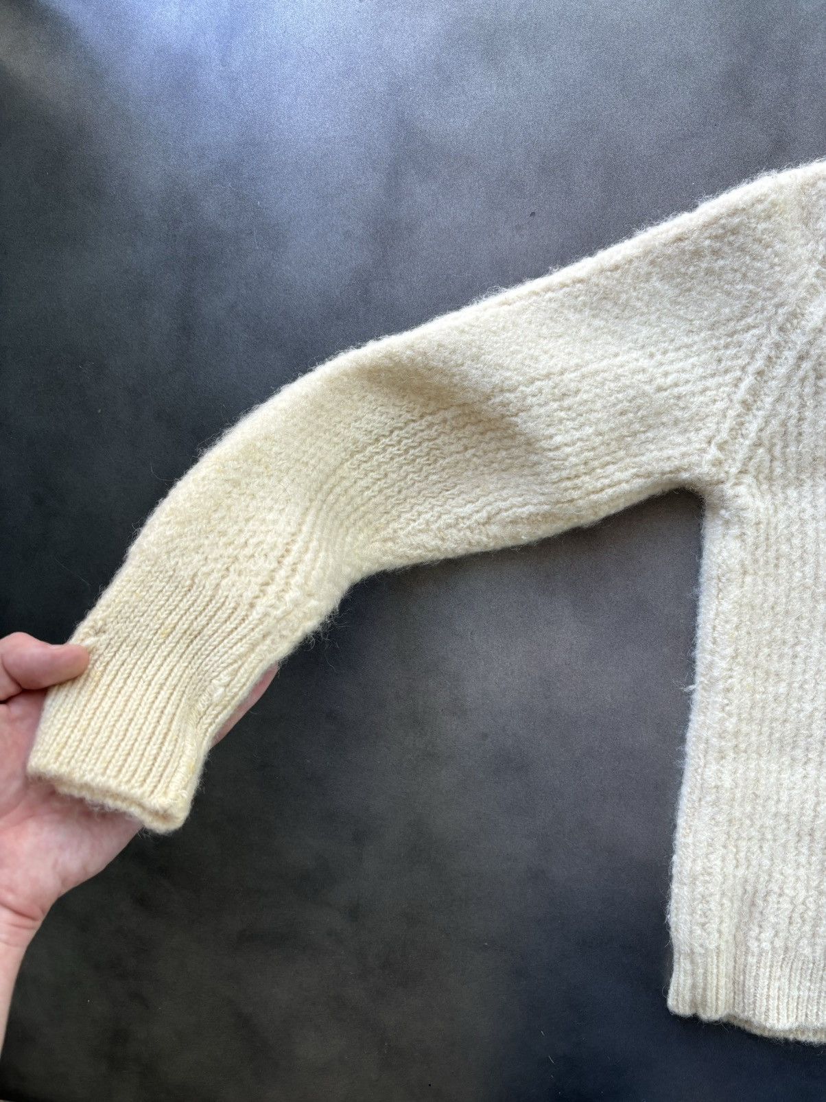Marks & Spencer × Vintage 1960s Wool Sweater Vintage St. Michaels Fisherman CableKnit Size US XS / EU 42 / 0 - 15 Thumbnail