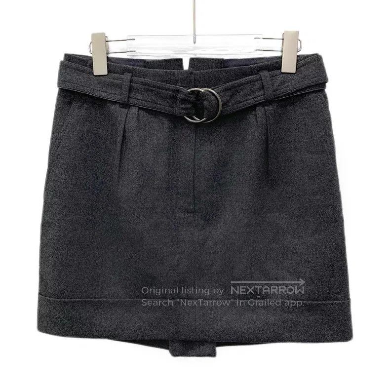 Brunello Cucinelli Brunello Cucinelli Wool half-skirt, dark gray Size 25" / US 0 / IT 36 - 1 Thumbnail
