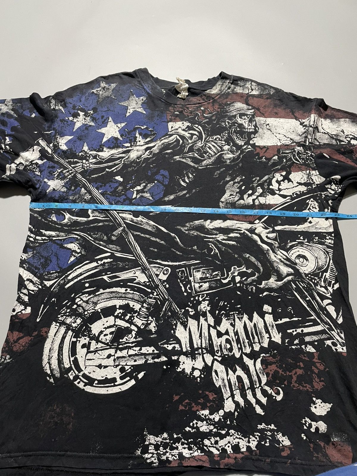 Other Y2k Miami Ink Skeleton Biker Graphic Tee Size US XL / EU 56 / 4 - 9 Thumbnail