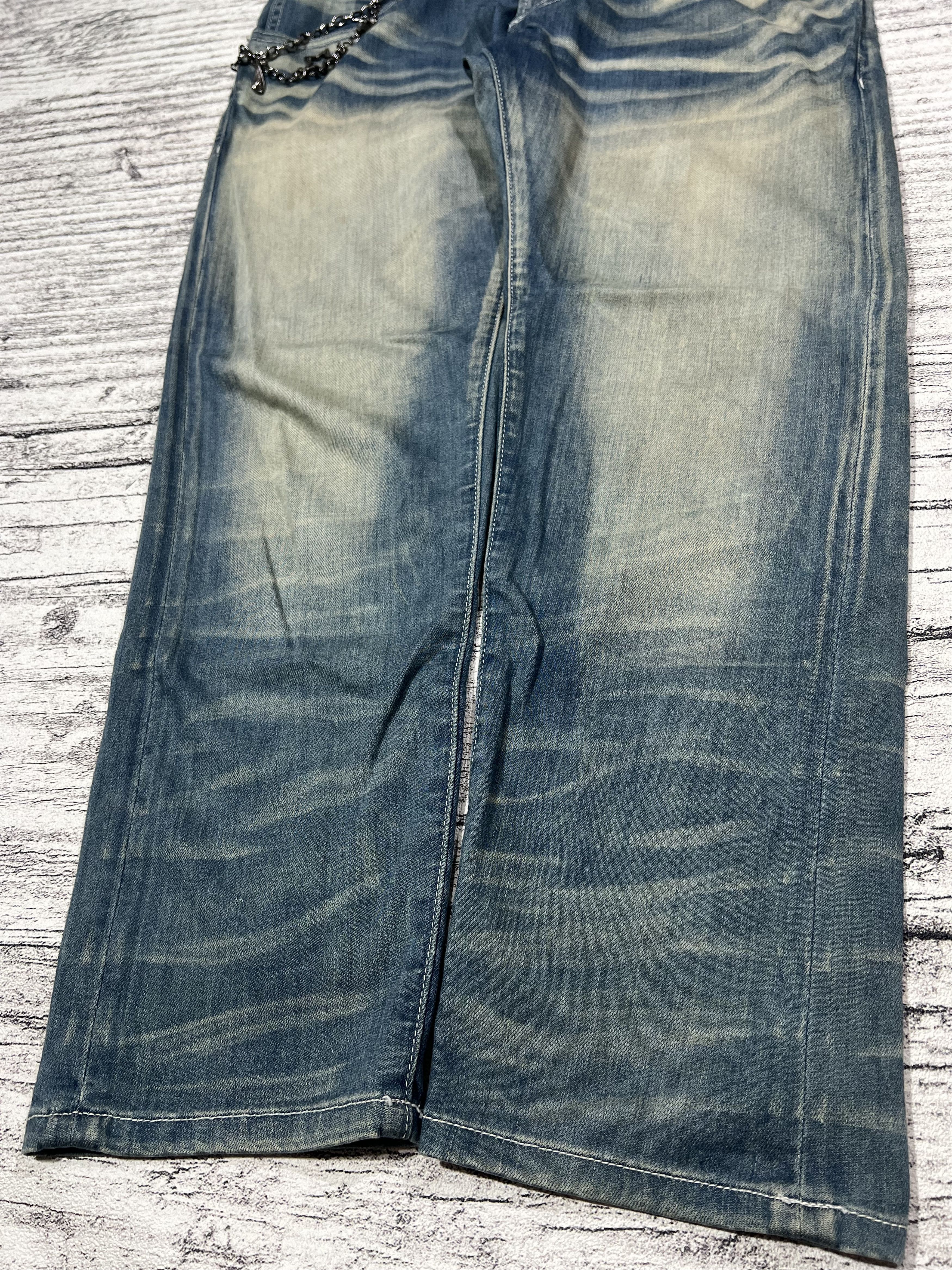 BUFFALO BOBS 2000s Buffalo Bobs Japanese Embroidery Mudwash y2k Lgb Ifsix Size US 33 - 3 Thumbnail