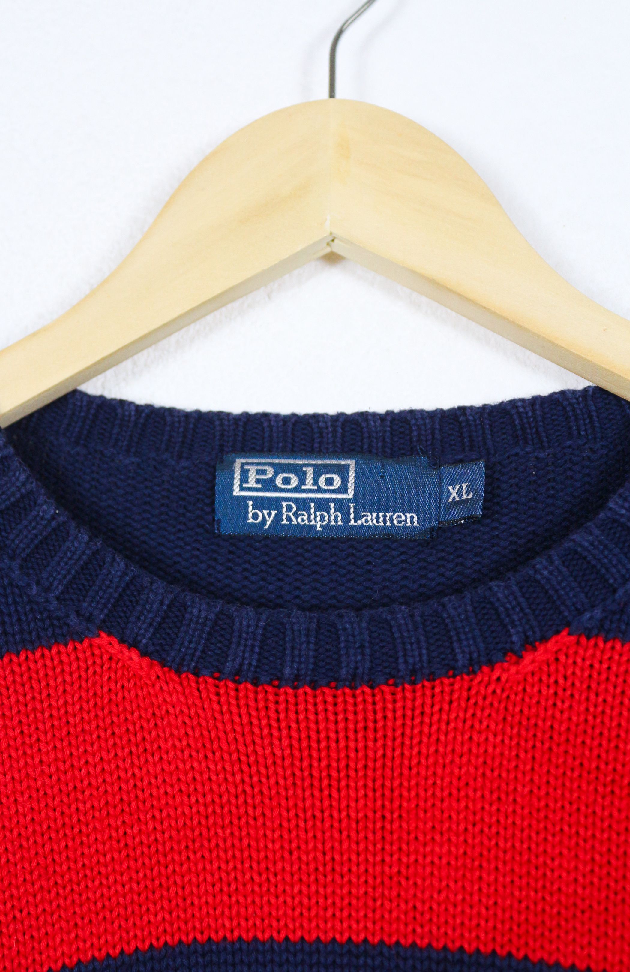 Polo Ralph Lauren Polo Ralph Lauren Logo Wide Striped Knit Sweater Size US XL / EU 56 / 4 - 4 Thumbnail