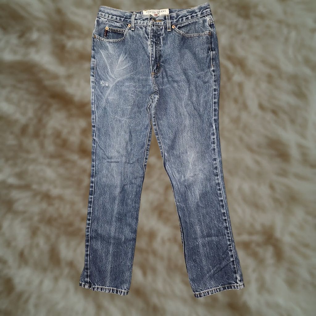 Guess VINTAGE Guess Jeans Womens Boot Leg 5-Pocket Denim Blue Medium Wash 32 Regular Bootcut 29in Inseam Womens Men’s? No. Size 24" / US 00 / IT 34 - 1 Thumbnail
