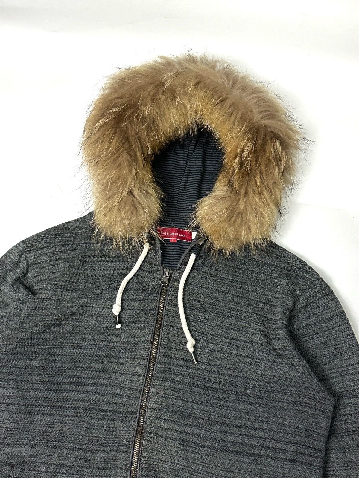 If Six Was Nine × Japanese Brand × Le Grande Bleu (L.G.B.) fur hoodie stripe style anti label japanese brand Size US M / EU 48-50 / 2 - 3 Thumbnail