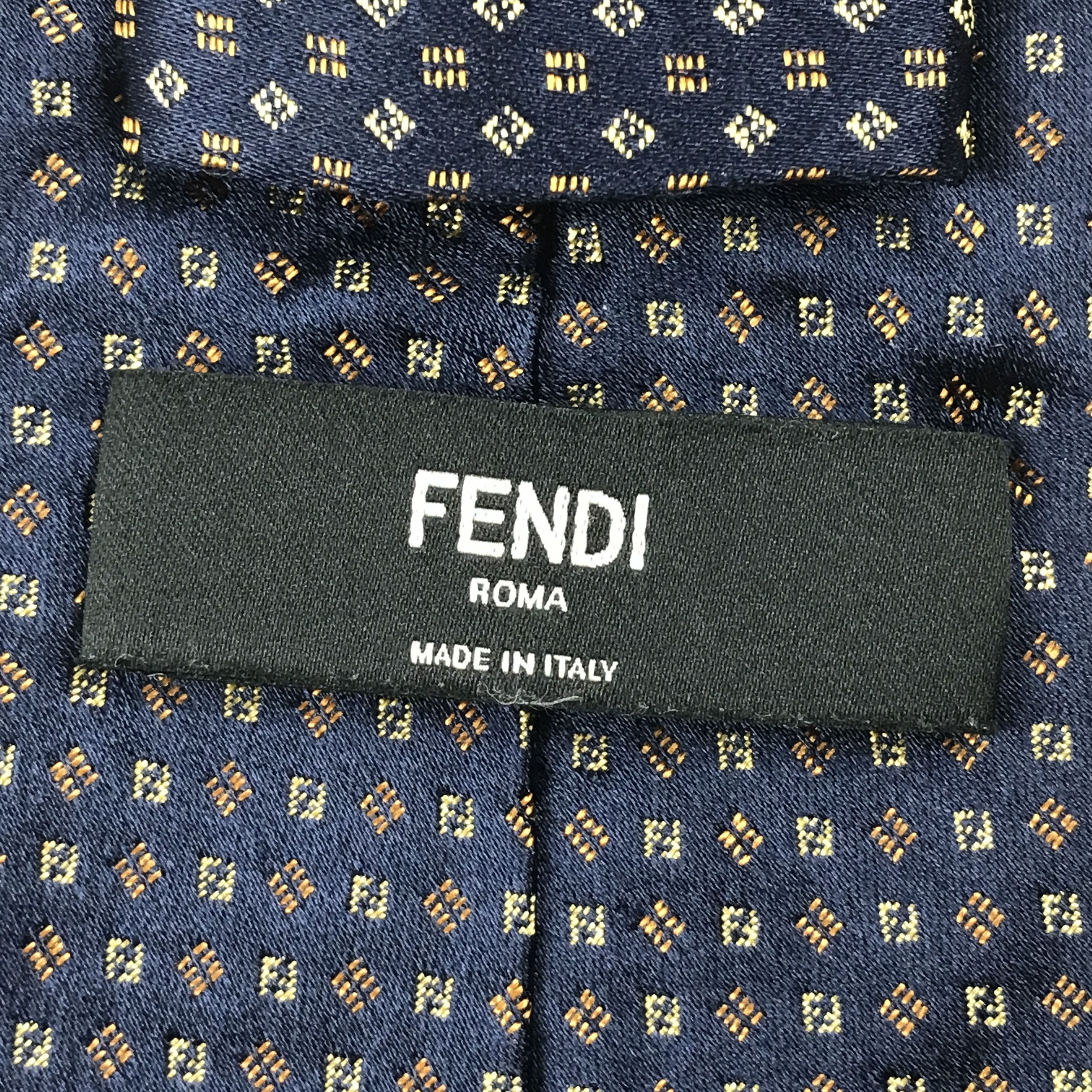 Fendi Vintage Fendi Monogram Silk Necktie Size ONE SIZE - 8 Thumbnail