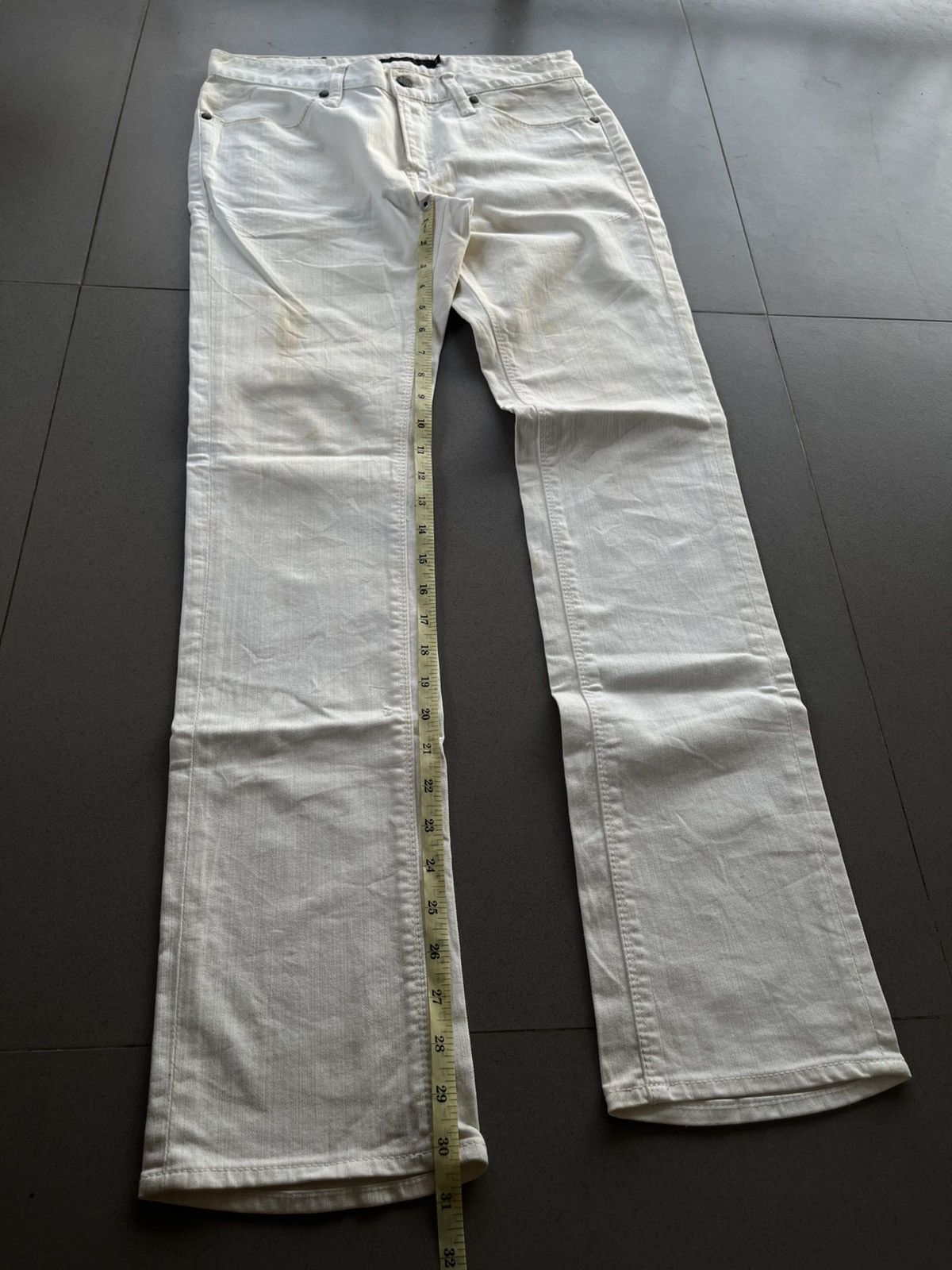 14th Addiction JAPANESE FUGA 2000s VINTAGE DENIM WHITE PANTS JEANS VKEI Size US 29 - 15 Thumbnail