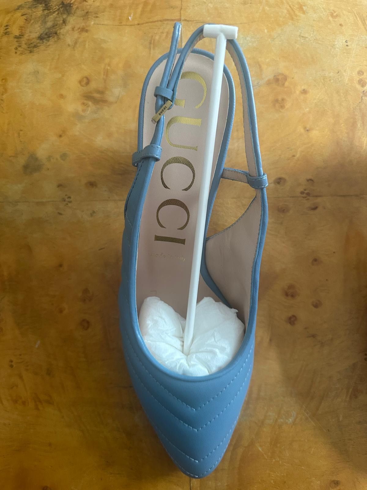Gucci Gucci matelasse Leather slingback. Full set AW 2022 Size US 7.5 / IT 37.5 - 16 Thumbnail