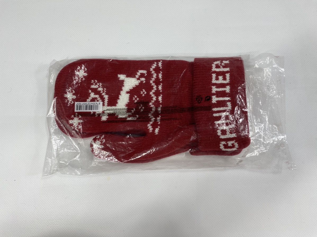 Jean Paul Gaultier 🔥LASTDROP🔥 NEW JPG Christmas Deer Logo Moufle Gloves Size ONE SIZE - 2 Thumbnail