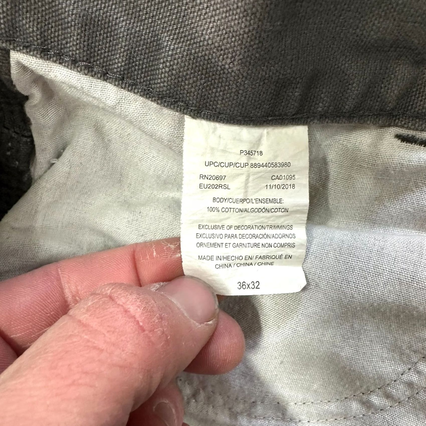 Dickies VINTAGE Dickies Relaxed fit Carpenter Pants Men's 36x32 Gray Workwear Distressed Size US 36 / EU 52 - 5 Thumbnail