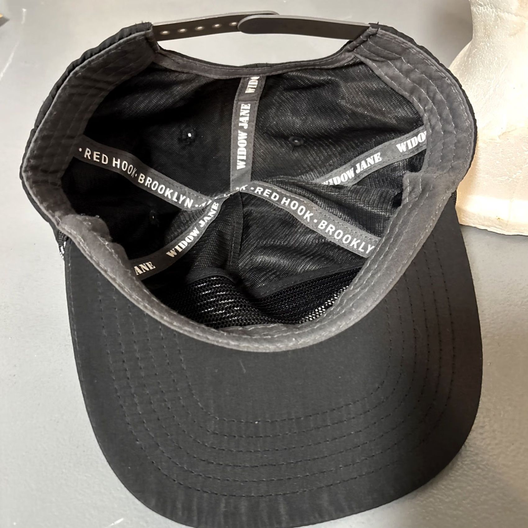 Vintage Widow Jane Adjustable Baseball Hat Black Nylon Rope Detail - Unisex Adult Size ONE SIZE - 6 Thumbnail