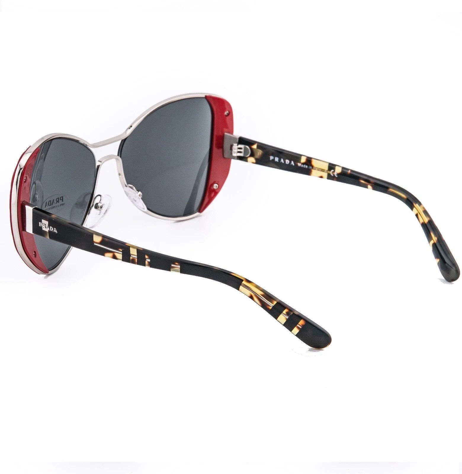 Prada PRADA PR60SS 60S MOD Geometric Red Silver Metal Havana Size ONE SIZE - 2 Thumbnail