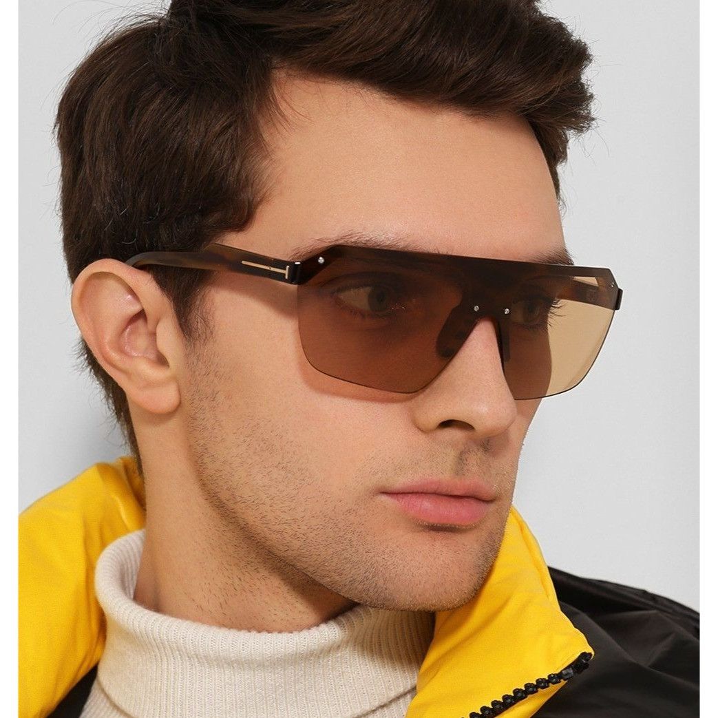 Tom Ford NEW TOM FORD RAZOR SUNGLASSES TF797 55E SHIELD HAVANA FT0797 Size ONE SIZE - 2 Thumbnail