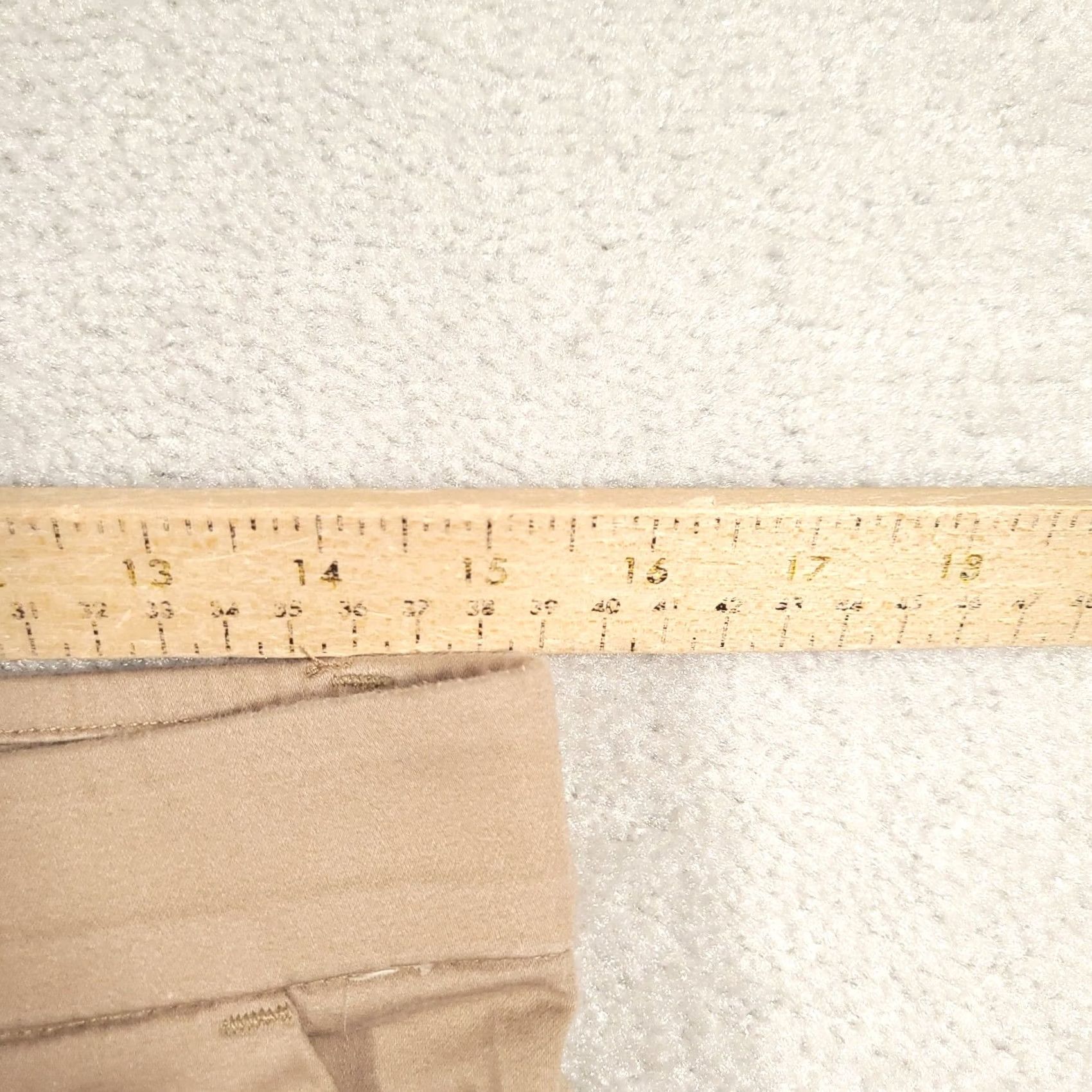 Lee Lee Pants Womens 8 Beige Stretch Waistband Twill Straight Leg Chino Casual Size 30" / US 8 / IT 44 - 3 Thumbnail