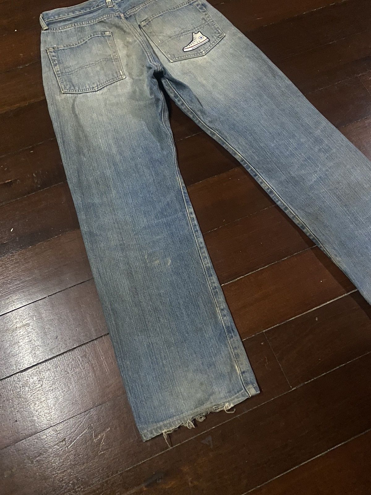 Edwin Vintage 90s Edwin 505 Selvedge Distressed Denim Jeans BAGGY Size US 32 / EU 48 - 11 Thumbnail