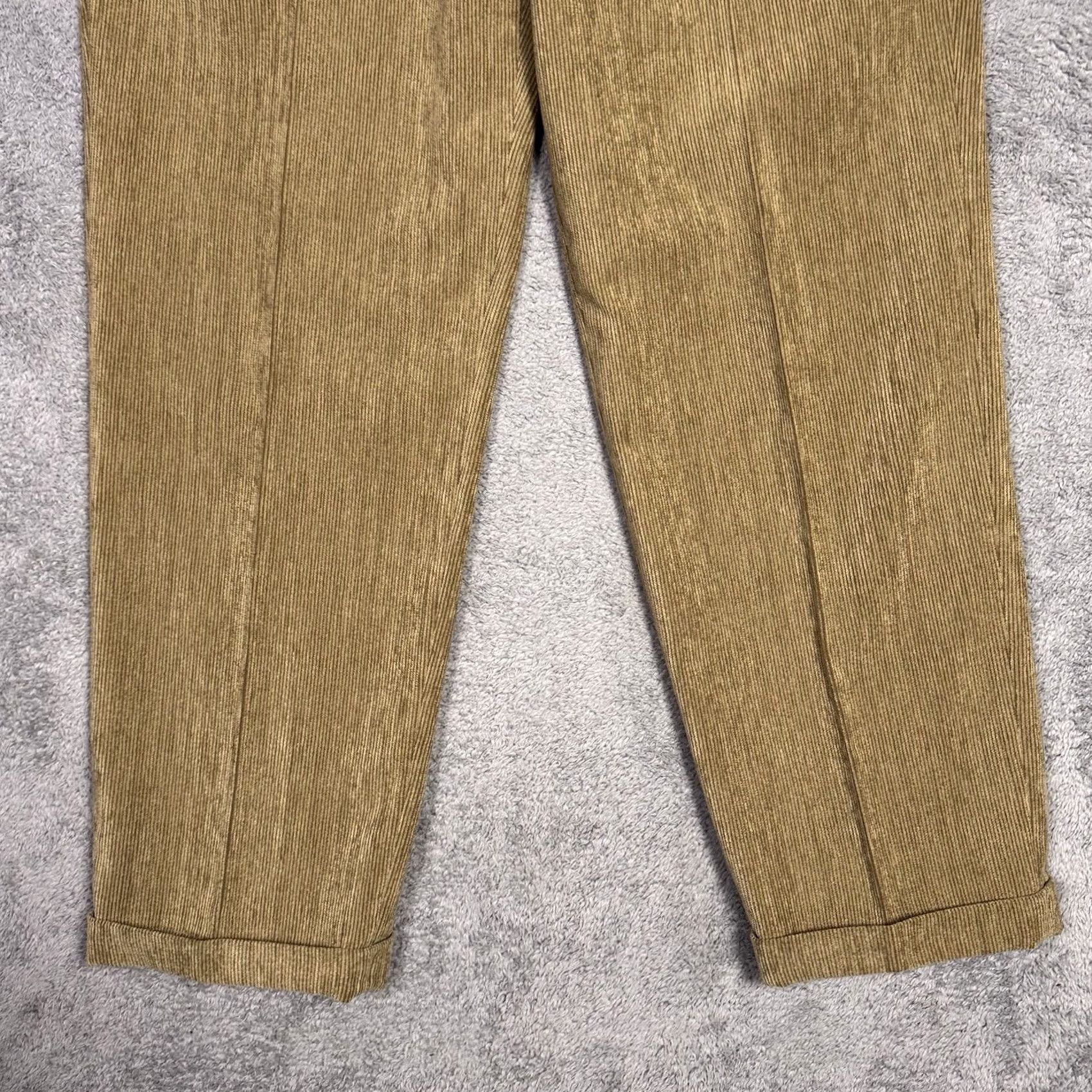Vintage St Croix Corduroy Pants Mens 42x32 Wool Blend Dress Trousers Cuffed Pleat Italy Size US 42 / EU 58 - 2 Thumbnail