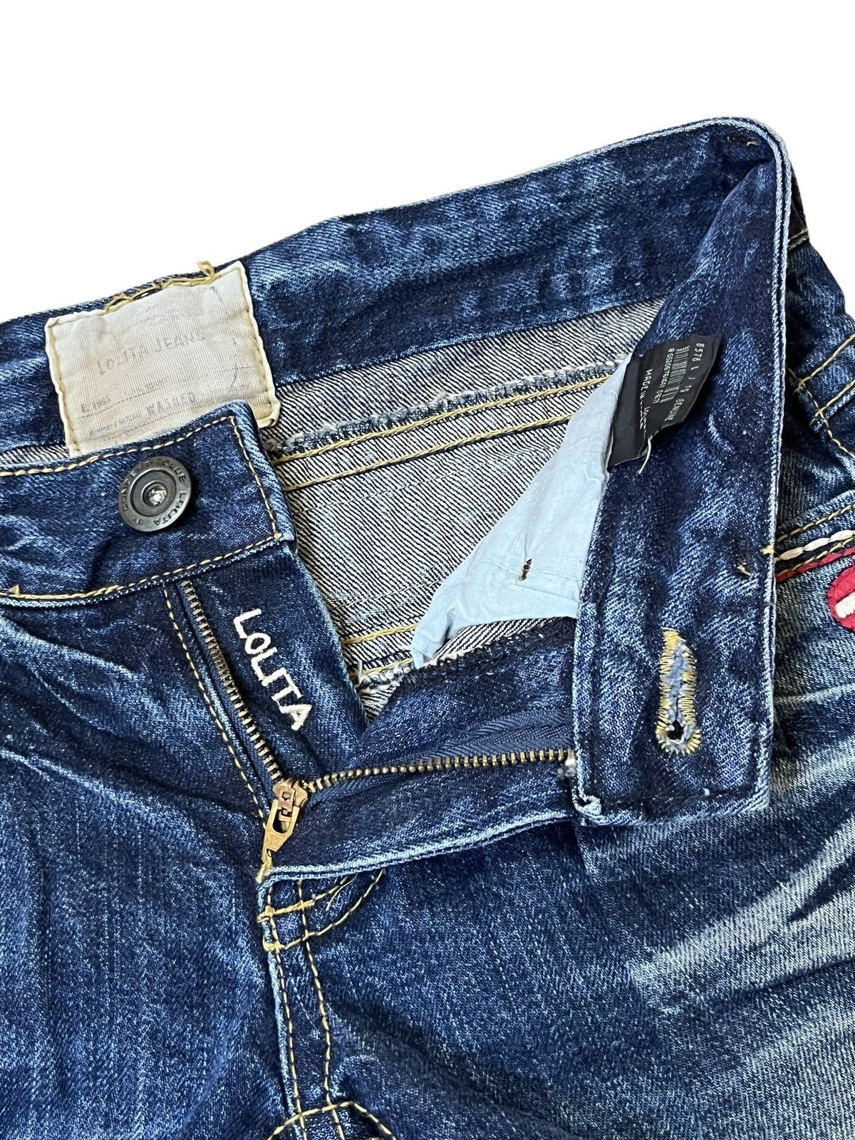 Japanese Brand JAPANESE CULT YOSHITOMO NARA LOLITA LOWRISE FLARE JEANS Size US 31 - 11 Thumbnail
