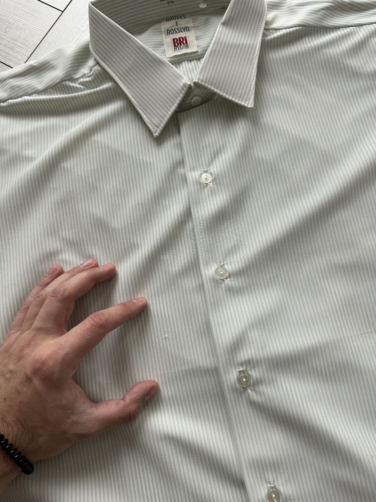Vintage Vintage 60s very rare Rhodes & Rosslyn Bri Nylon shirt UK Size US XXL / EU 58 / 5 - 11 Thumbnail