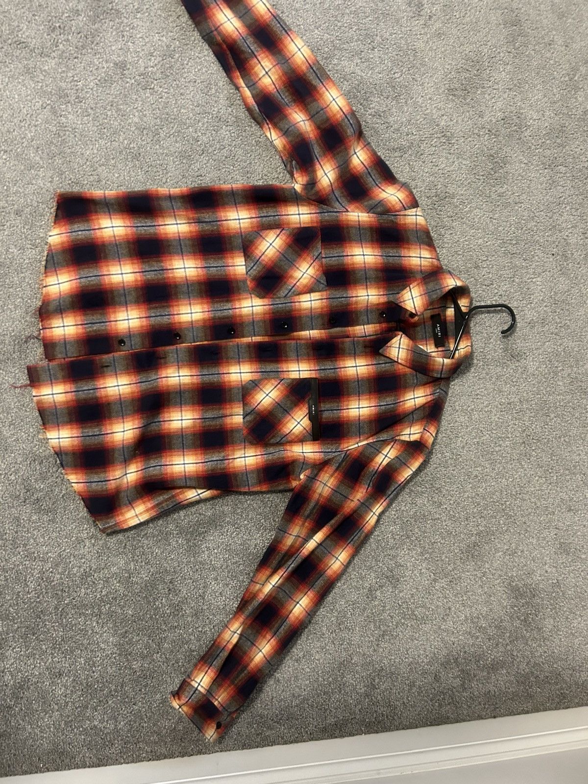 Amiri Amiri Logo Flannel Caual Button-Down Shirt Size US L / EU 52-54 / 3 - 1 Thumbnail