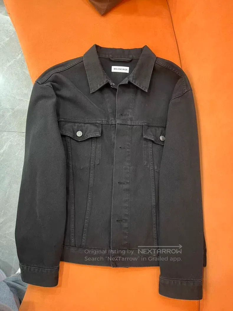 Balenciaga Balenciaga Black Denim Jacket Size XS / US 0-2 / IT 36-38 - 1 Thumbnail