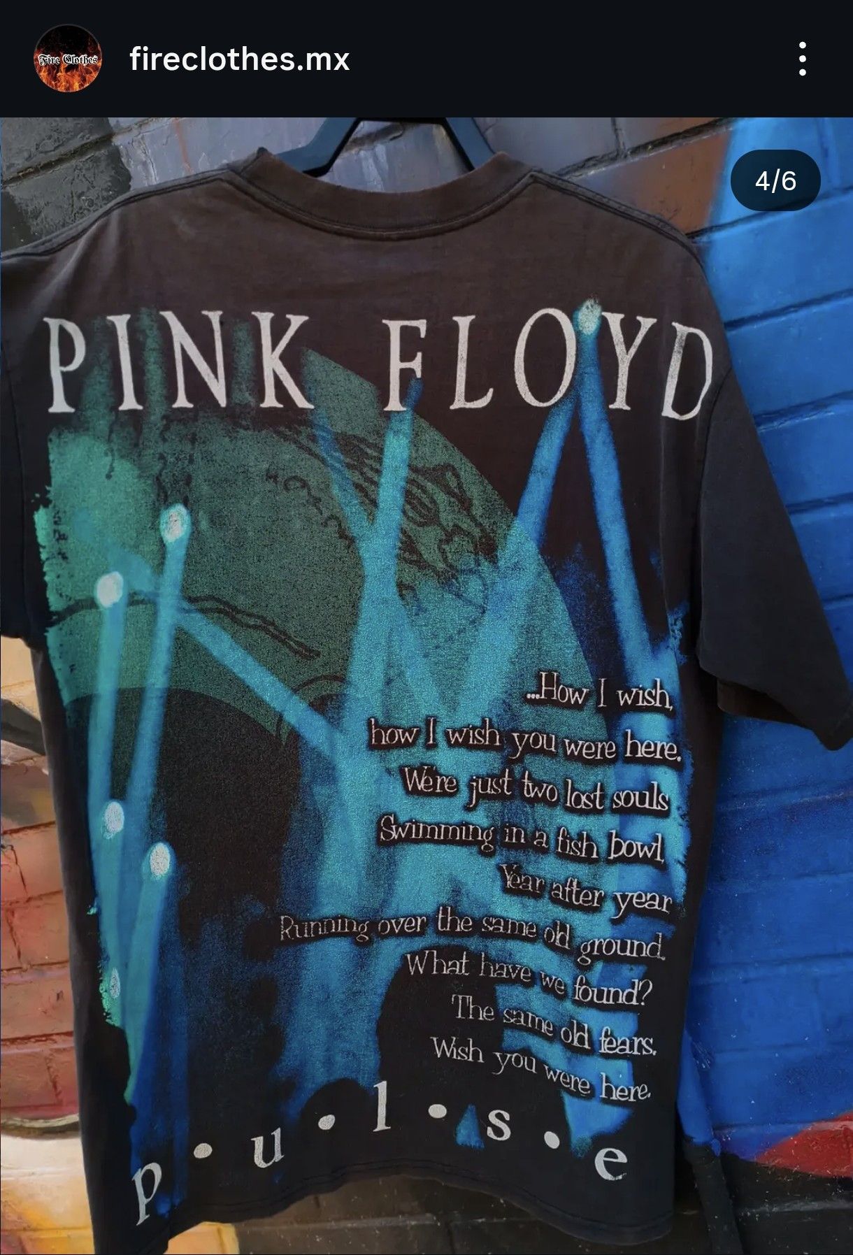 Vintage Vintage Mexican Btlg Resurrección Pink Floyd P.U.L.S.E Size US XL / EU 56 / 4 - 4 Thumbnail