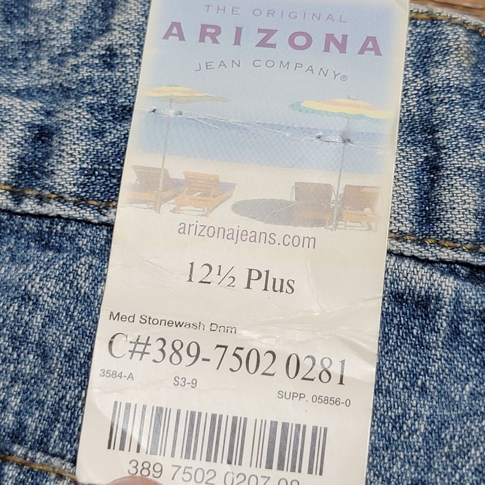 Arizona Jean Co. Arizona Jeans Co. Plus Girls Denim Shorts - 12 1/2 Plus NWT Size US 30 / EU 46 - 4 Thumbnail